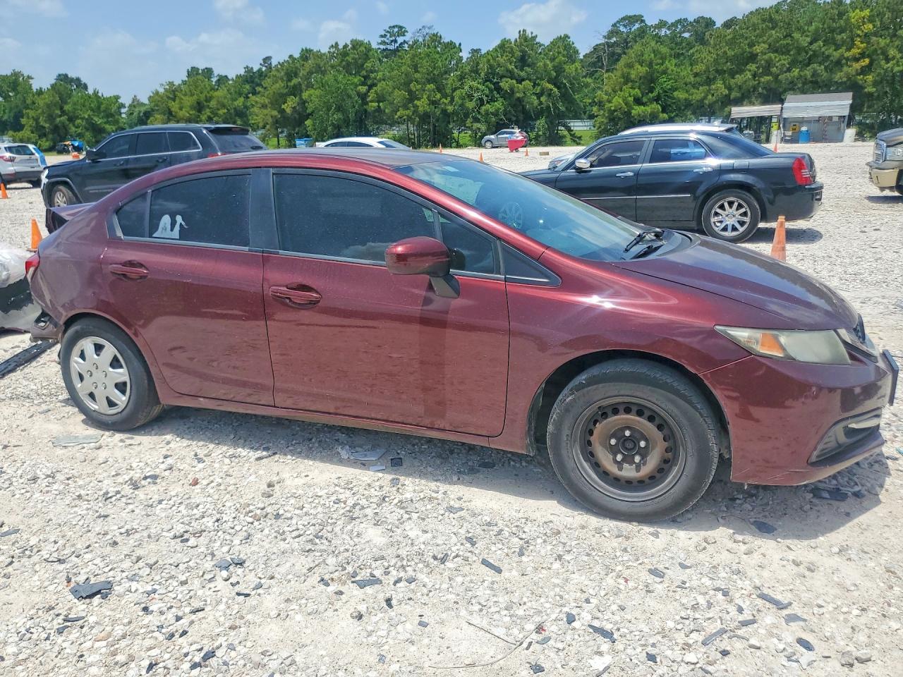 2015 Honda Civic Lx Burgundy vin: 19XFB2F59FE082930