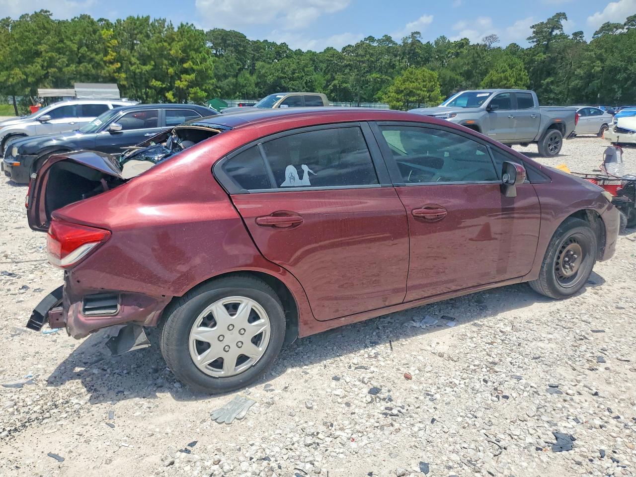 2015 Honda Civic Lx Burgundy vin: 19XFB2F59FE082930