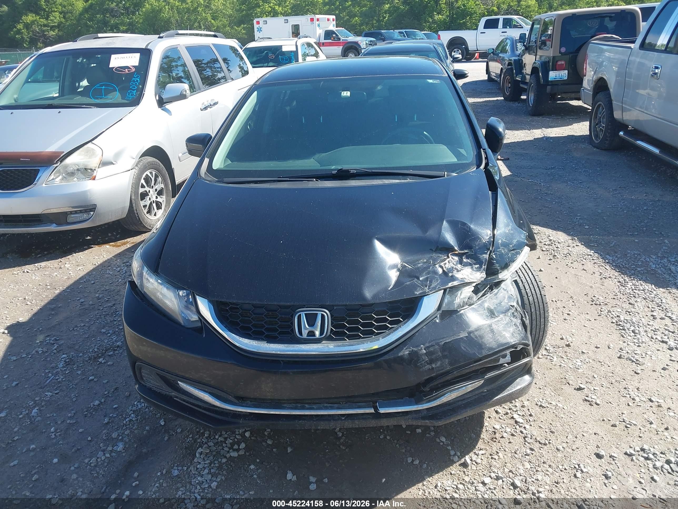 2015 Honda Civic Lx Черный vin: 19XFB2F59FE083494