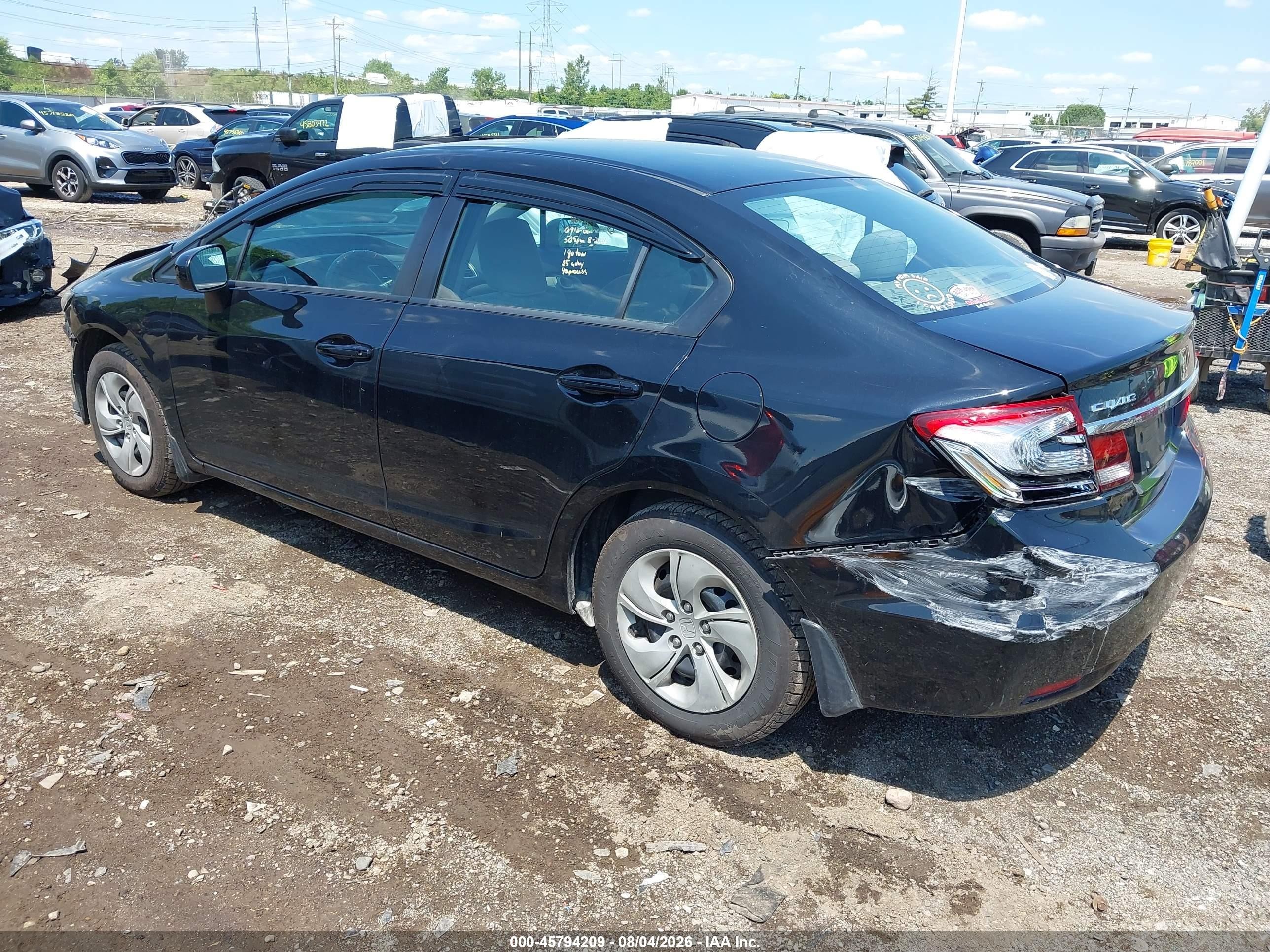2015 Honda Civic Lx Black vin: 19XFB2F59FE088243