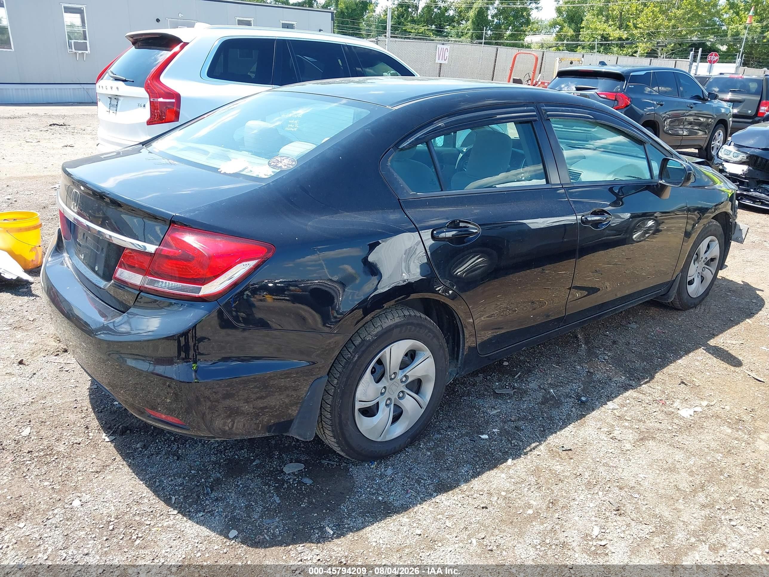 2015 Honda Civic Lx Black vin: 19XFB2F59FE088243