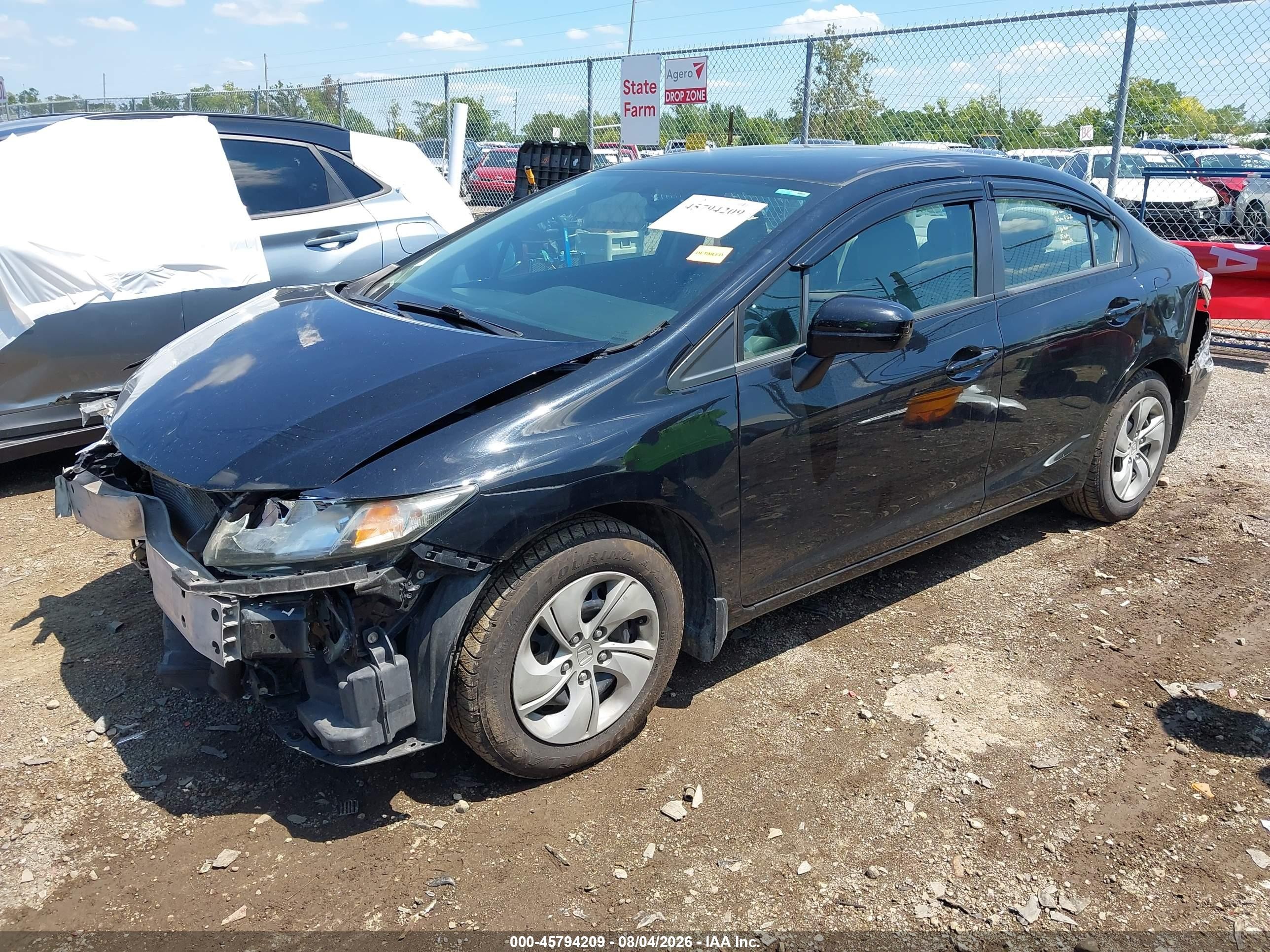 2015 Honda Civic Lx Black vin: 19XFB2F59FE088243