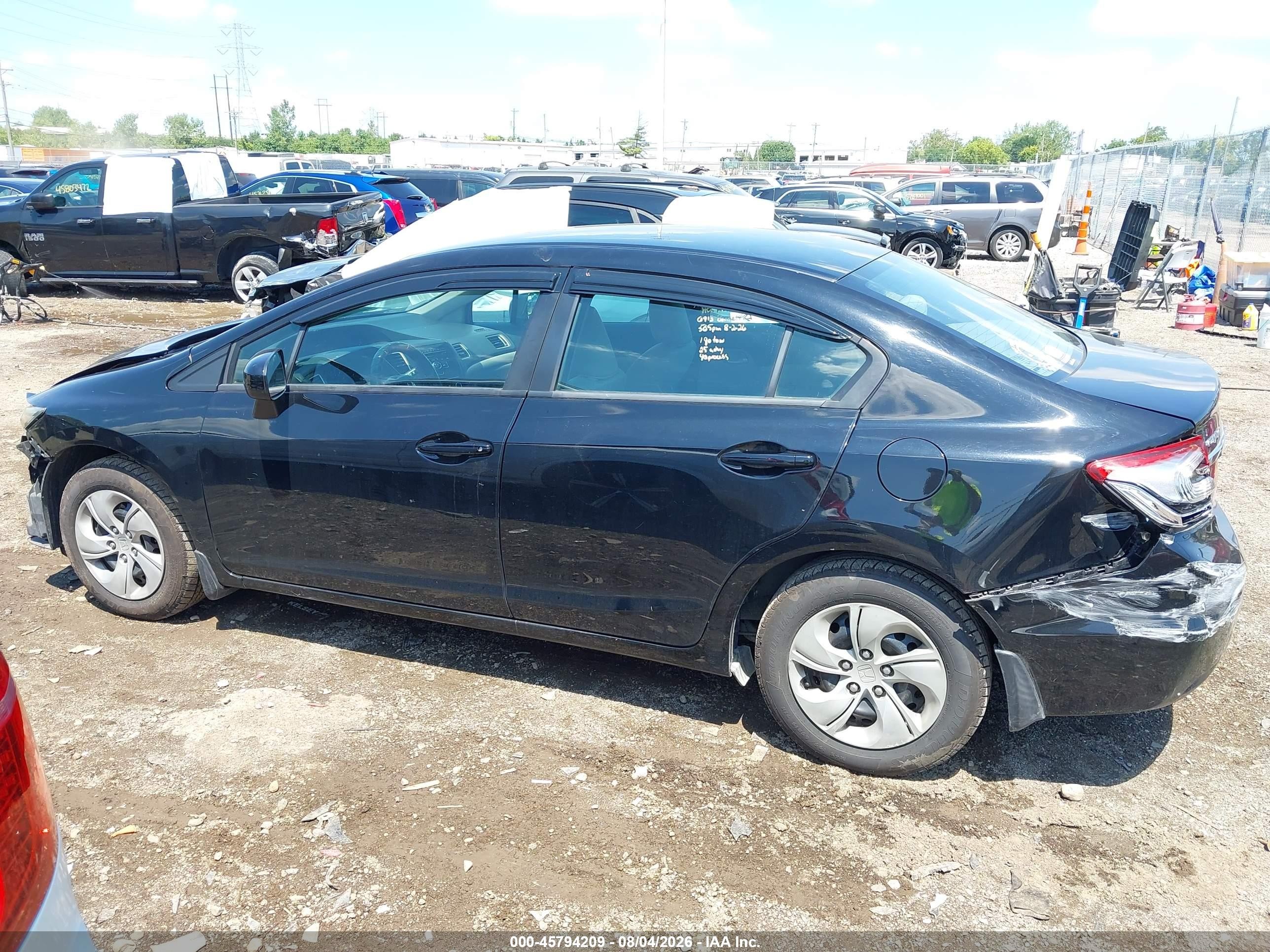 2015 Honda Civic Lx Black vin: 19XFB2F59FE088243