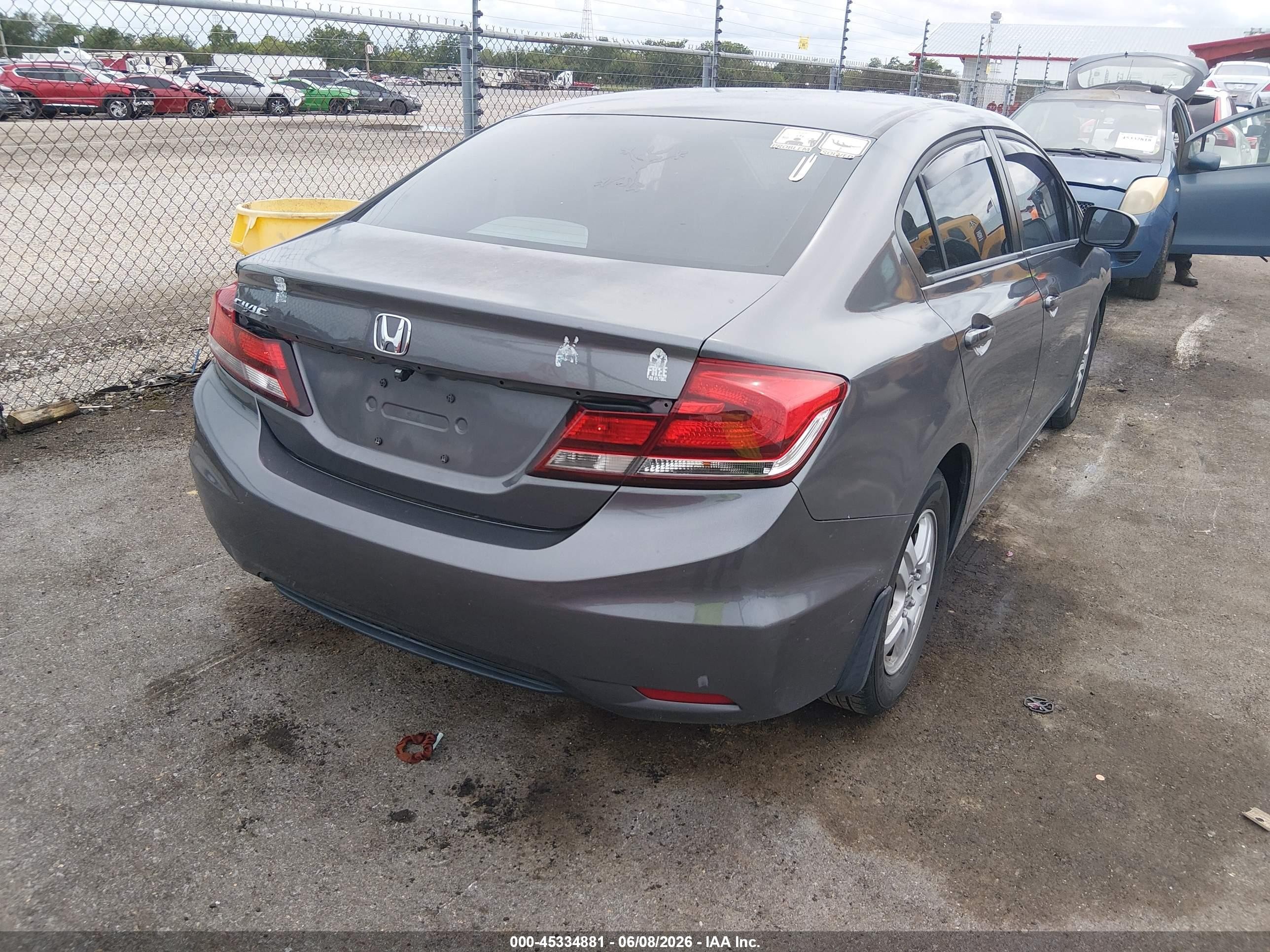2015 Honda Civic Lx Gray vin: 19XFB2F59FE088906
