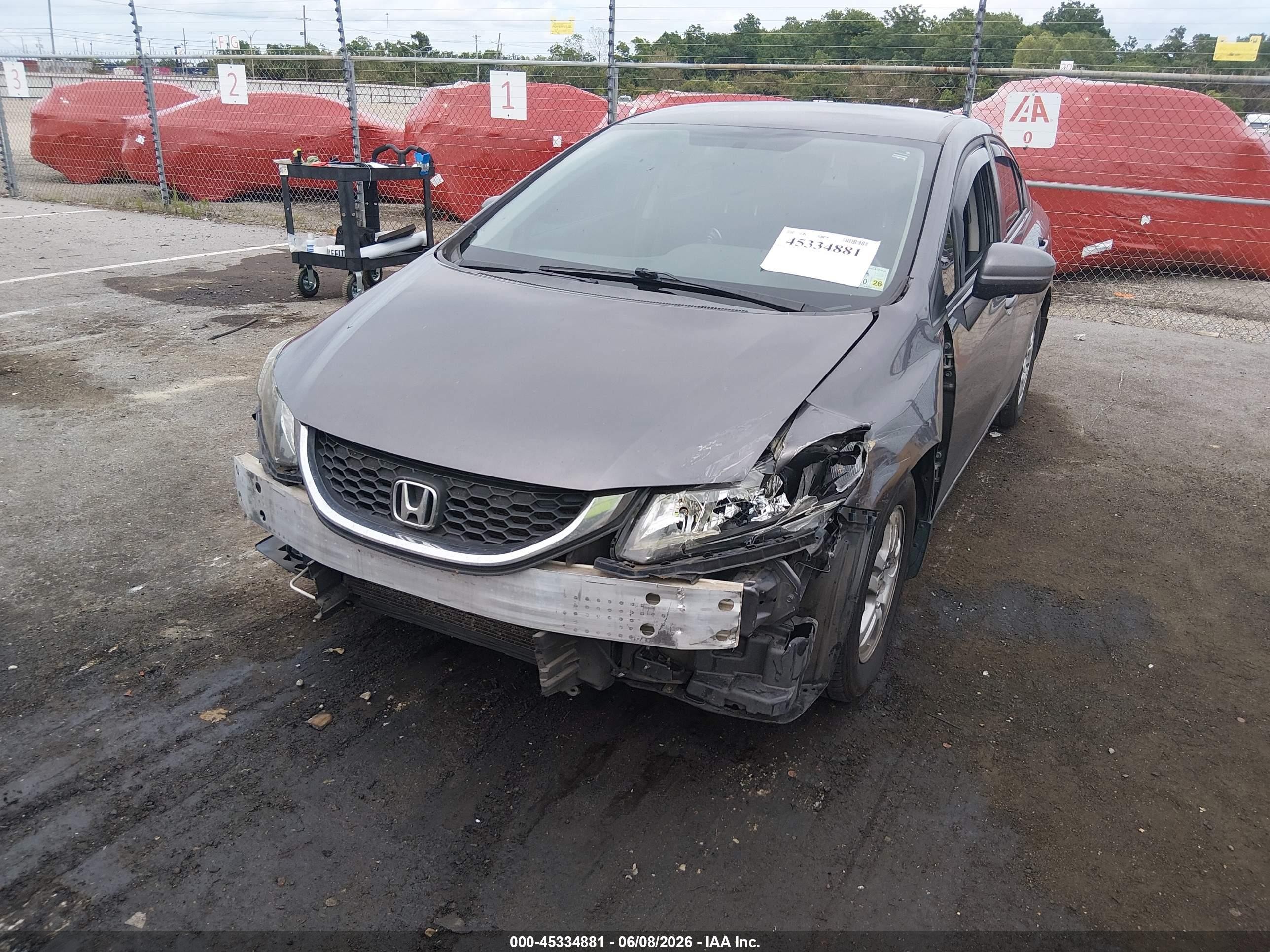 2015 Honda Civic Lx Gray vin: 19XFB2F59FE088906