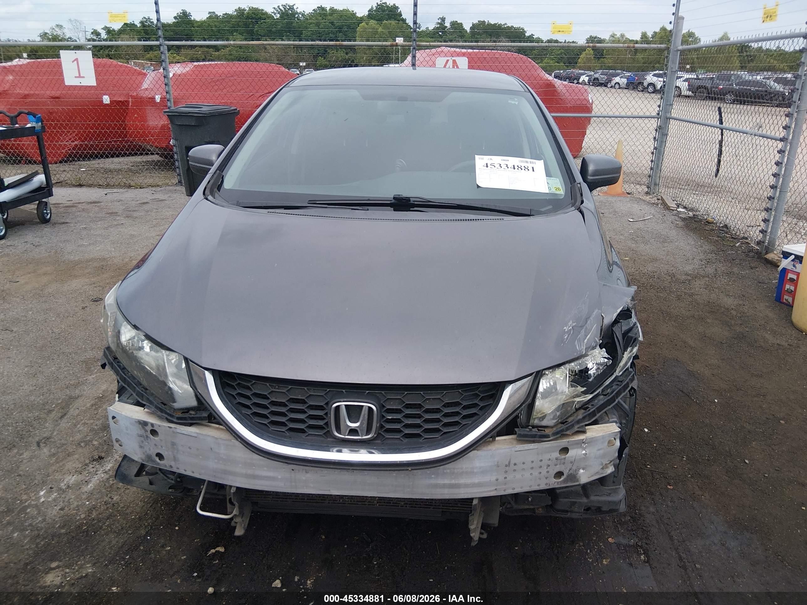 2015 Honda Civic Lx Gray vin: 19XFB2F59FE088906