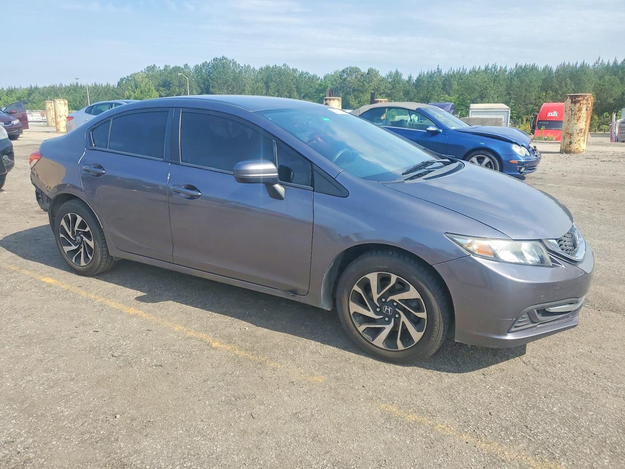 2015 Honda Civic Lx Gray vin: 19XFB2F59FE092213