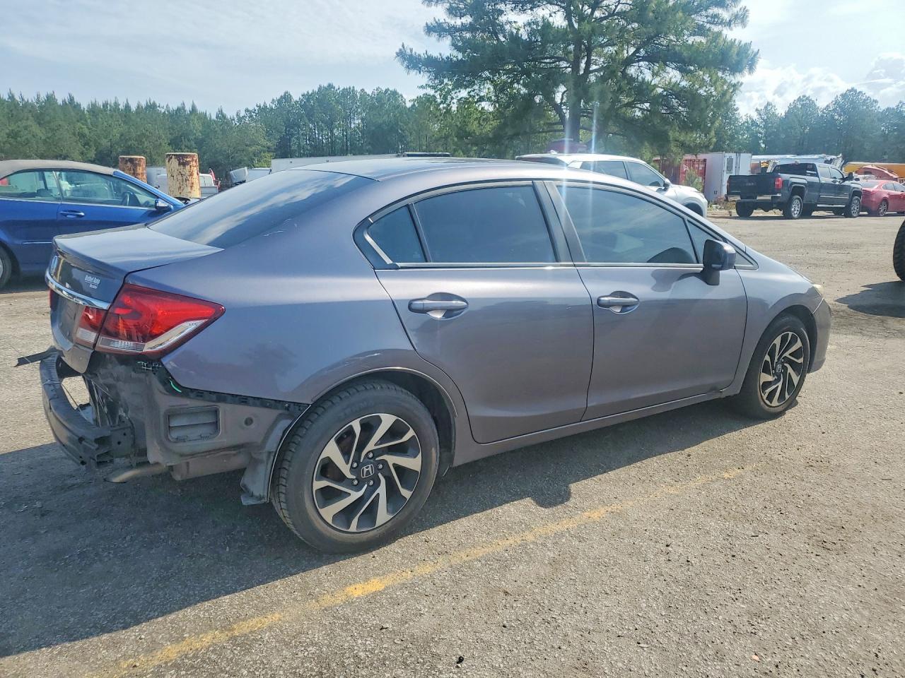 2015 Honda Civic Lx Gray vin: 19XFB2F59FE092213