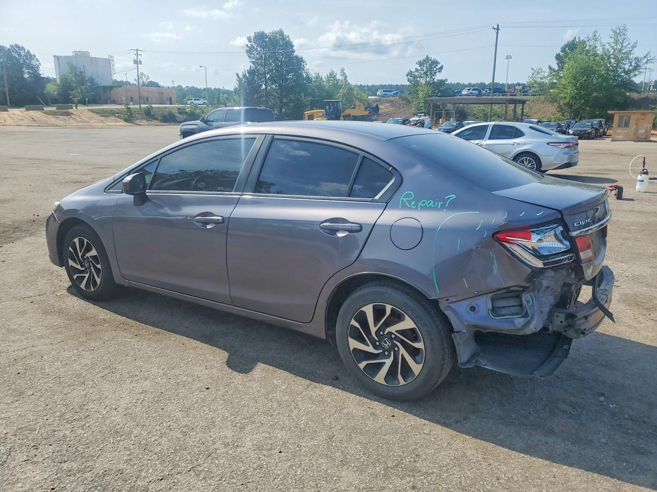 2015 Honda Civic Lx Gray vin: 19XFB2F59FE092213
