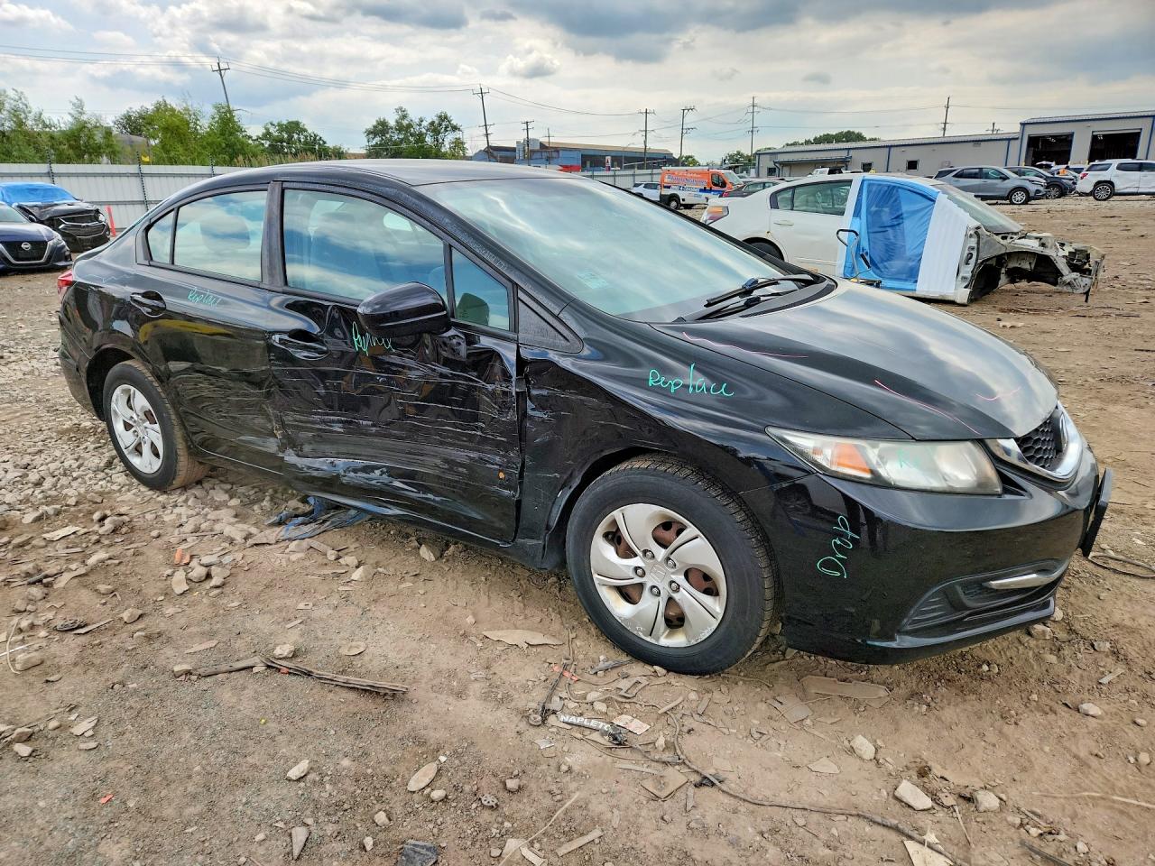 2015 Honda Civic Lx Black vin: 19XFB2F59FE093782