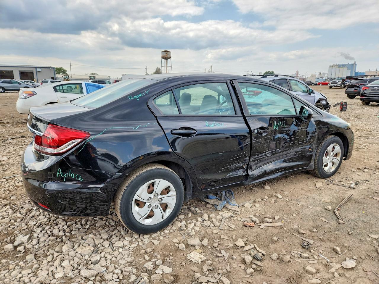 2015 Honda Civic Lx Black vin: 19XFB2F59FE093782