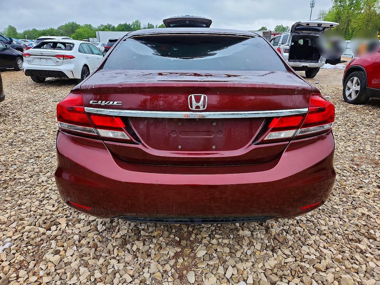 2015 Honda Civic Lx Red vin: 19XFB2F59FE117627