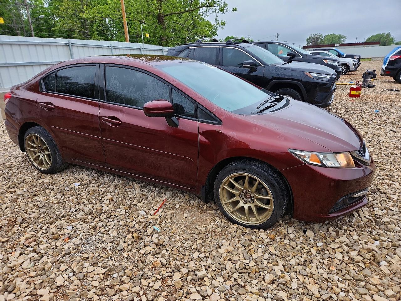 2015 Honda Civic Lx Red vin: 19XFB2F59FE117627