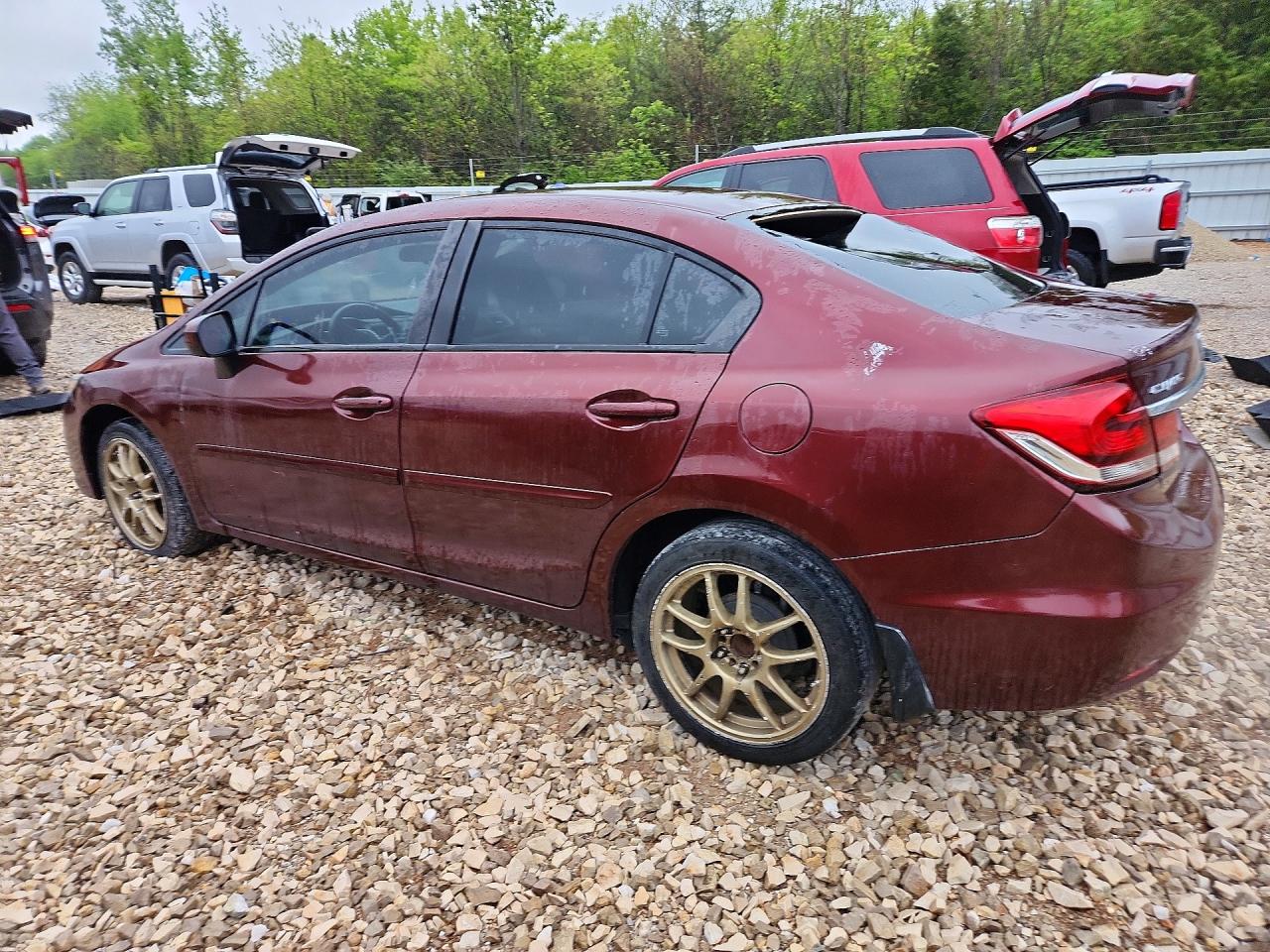 2015 Honda Civic Lx Red vin: 19XFB2F59FE117627