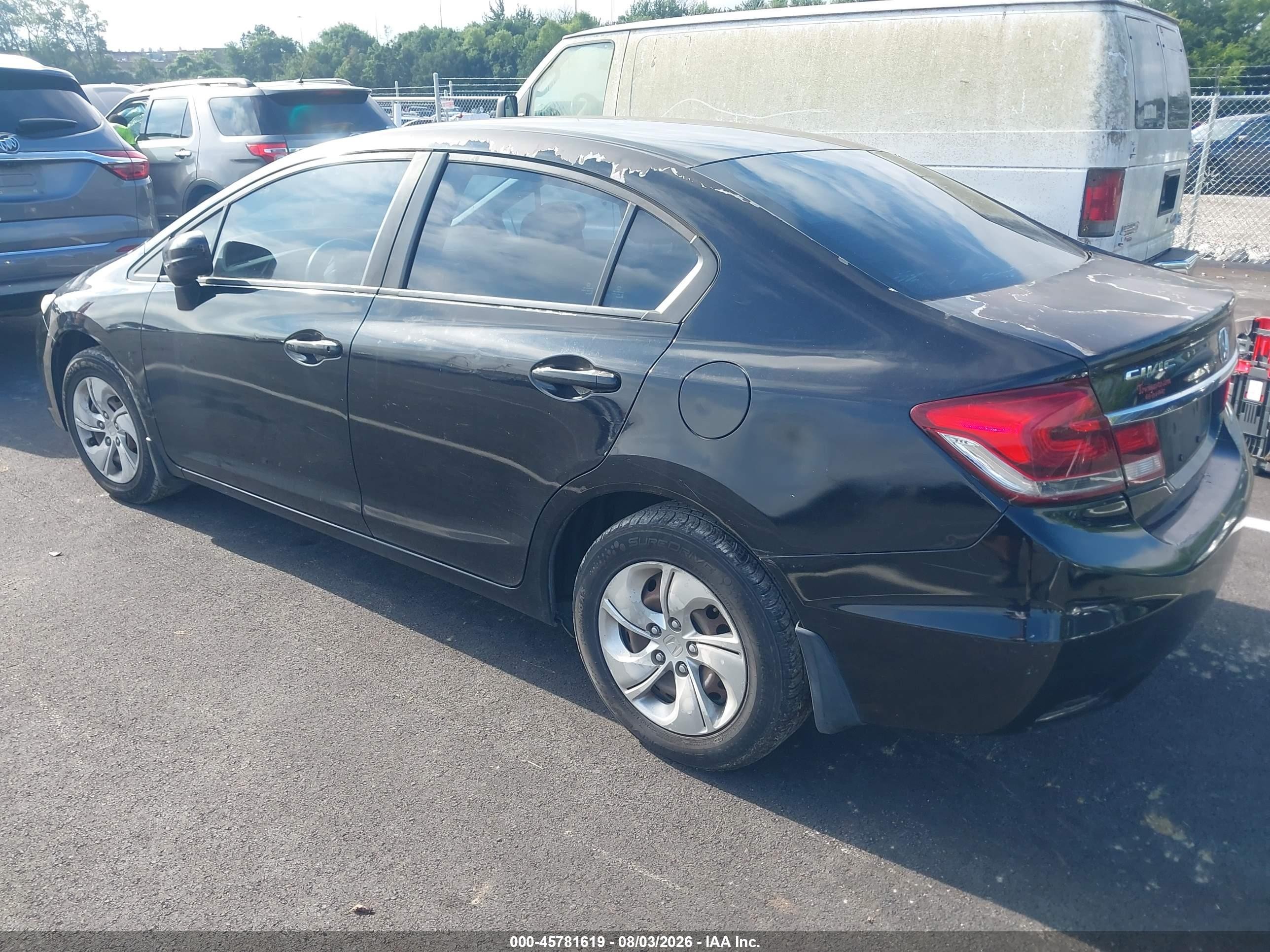 2015 Honda Civic Lx Black vin: 19XFB2F59FE121273