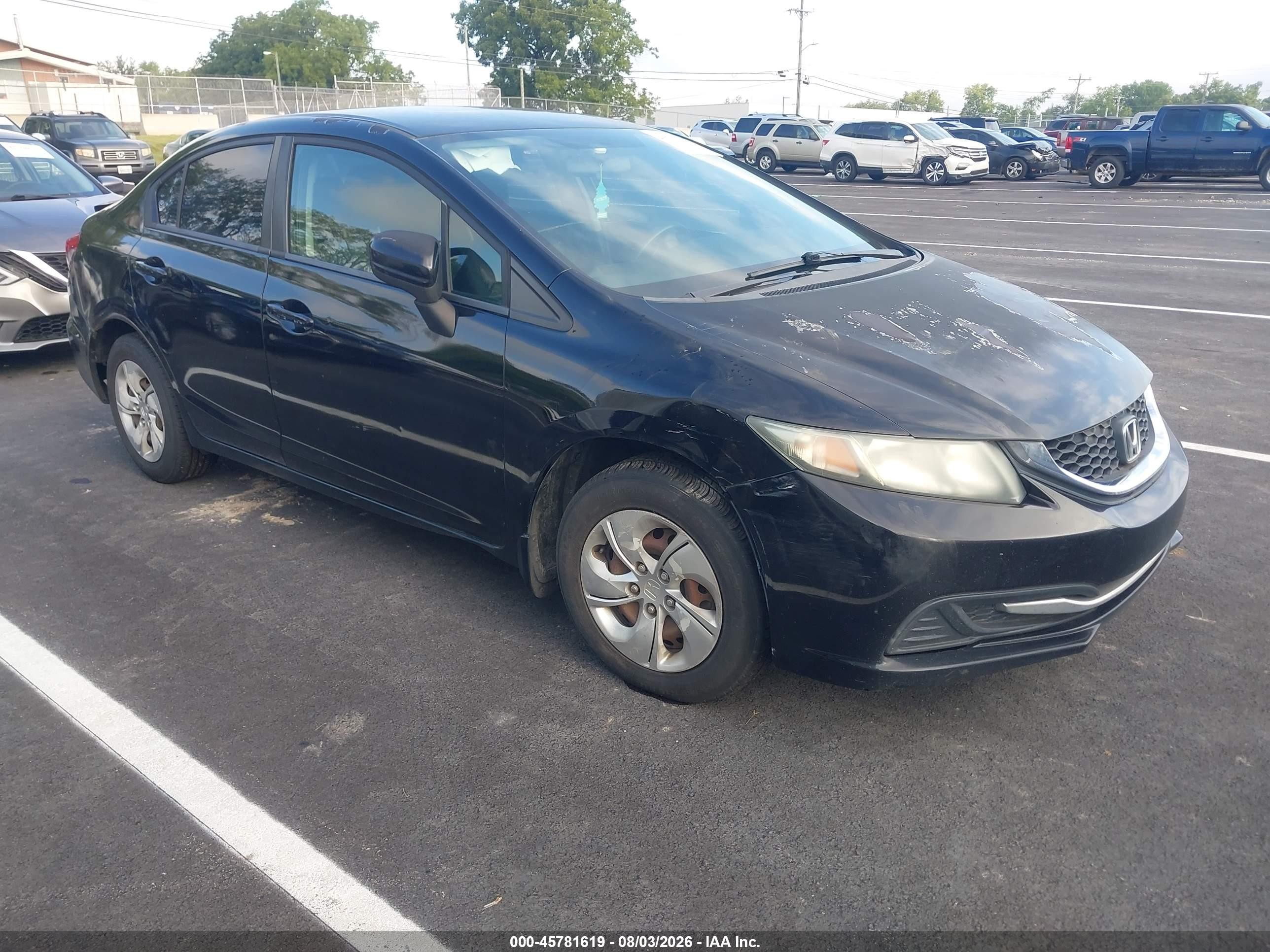 2015 Honda Civic Lx Черный vin: 19XFB2F59FE121273