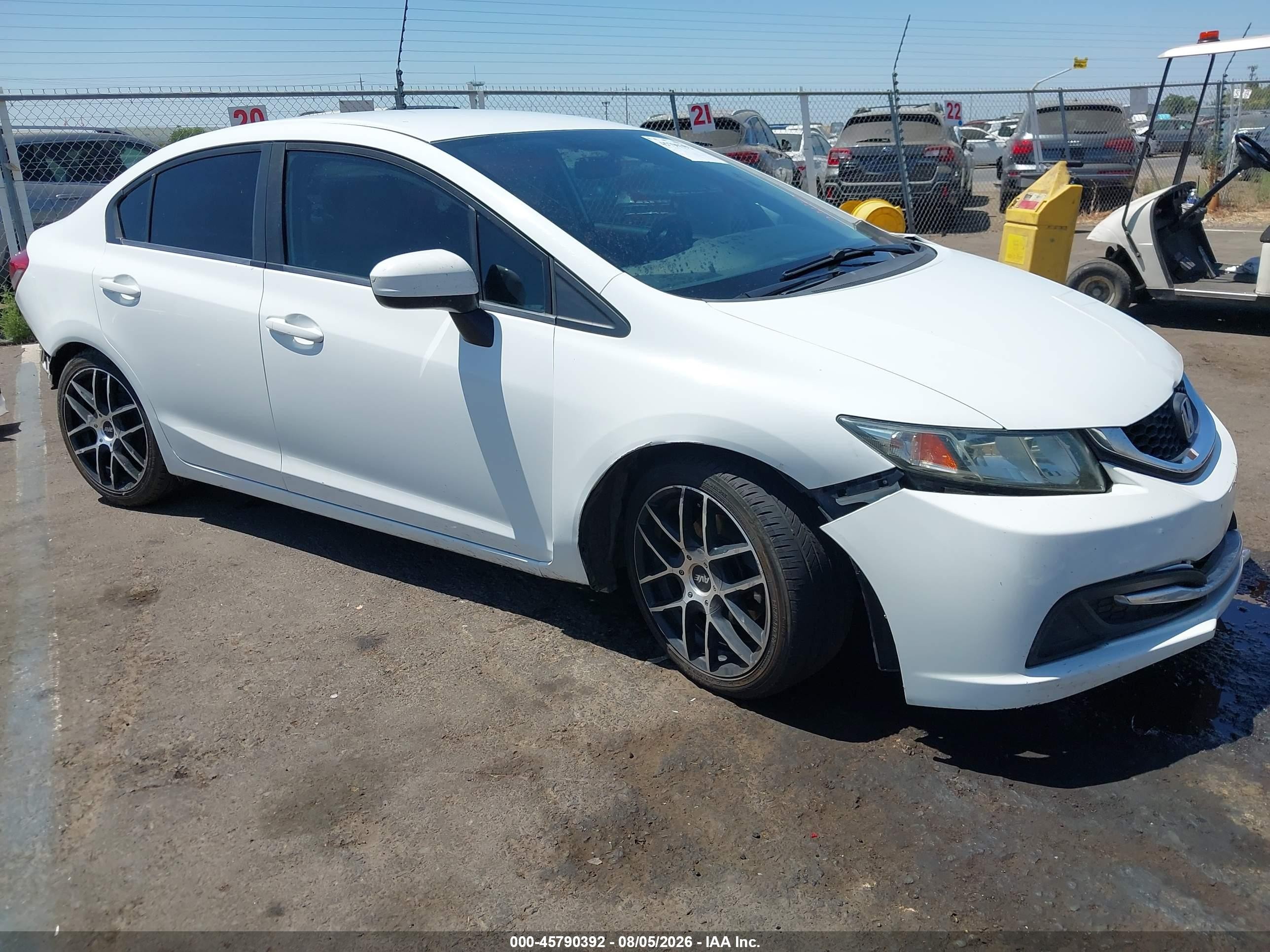 2015 Honda Civic Lx White vin: 19XFB2F59FE201737