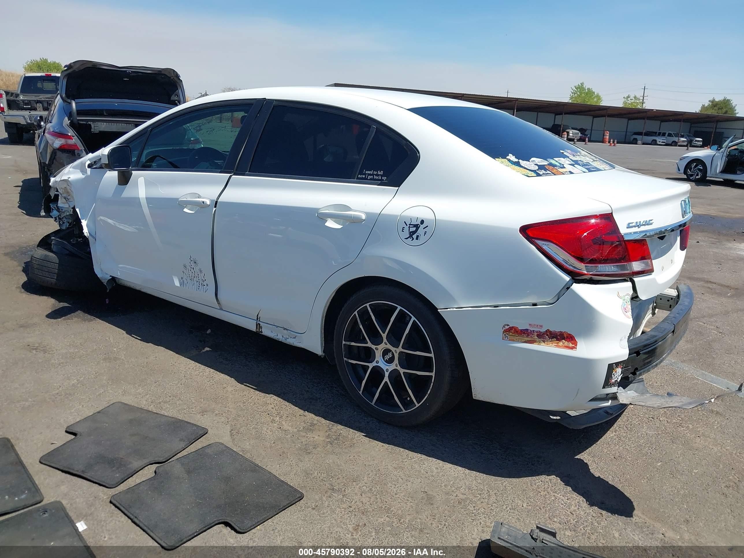 2015 Honda Civic Lx White vin: 19XFB2F59FE201737