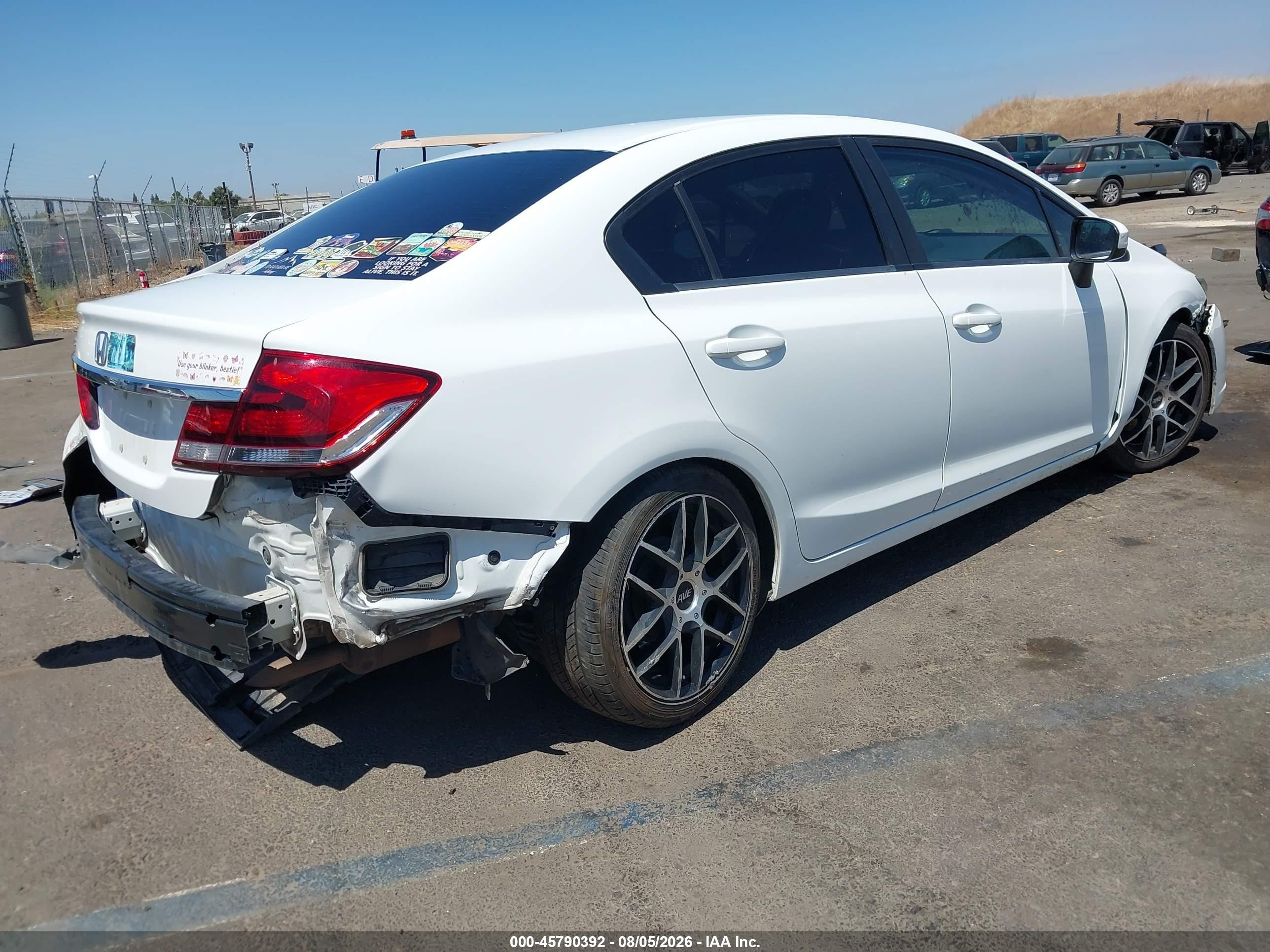 2015 Honda Civic Lx White vin: 19XFB2F59FE201737