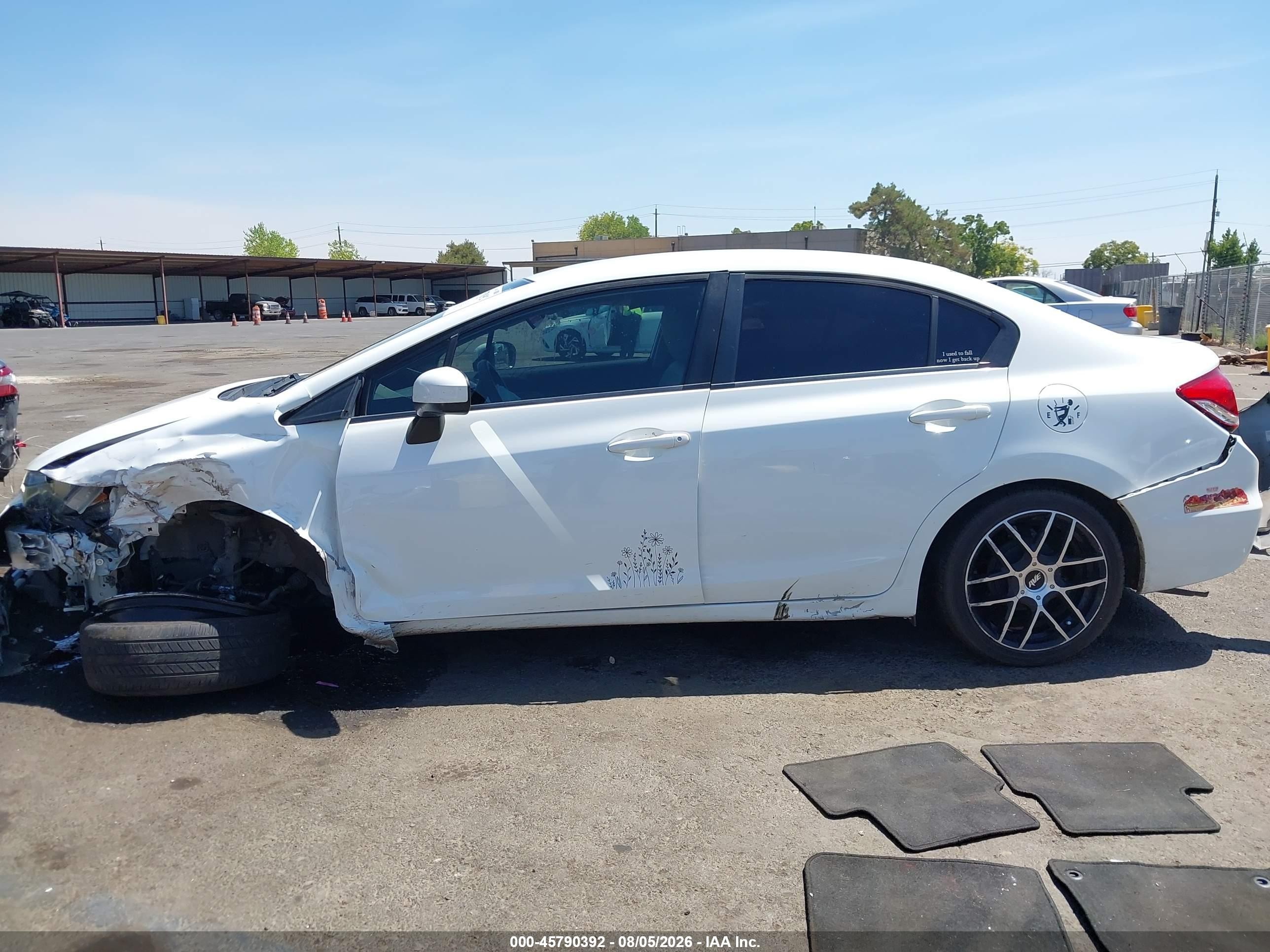 2015 Honda Civic Lx White vin: 19XFB2F59FE201737