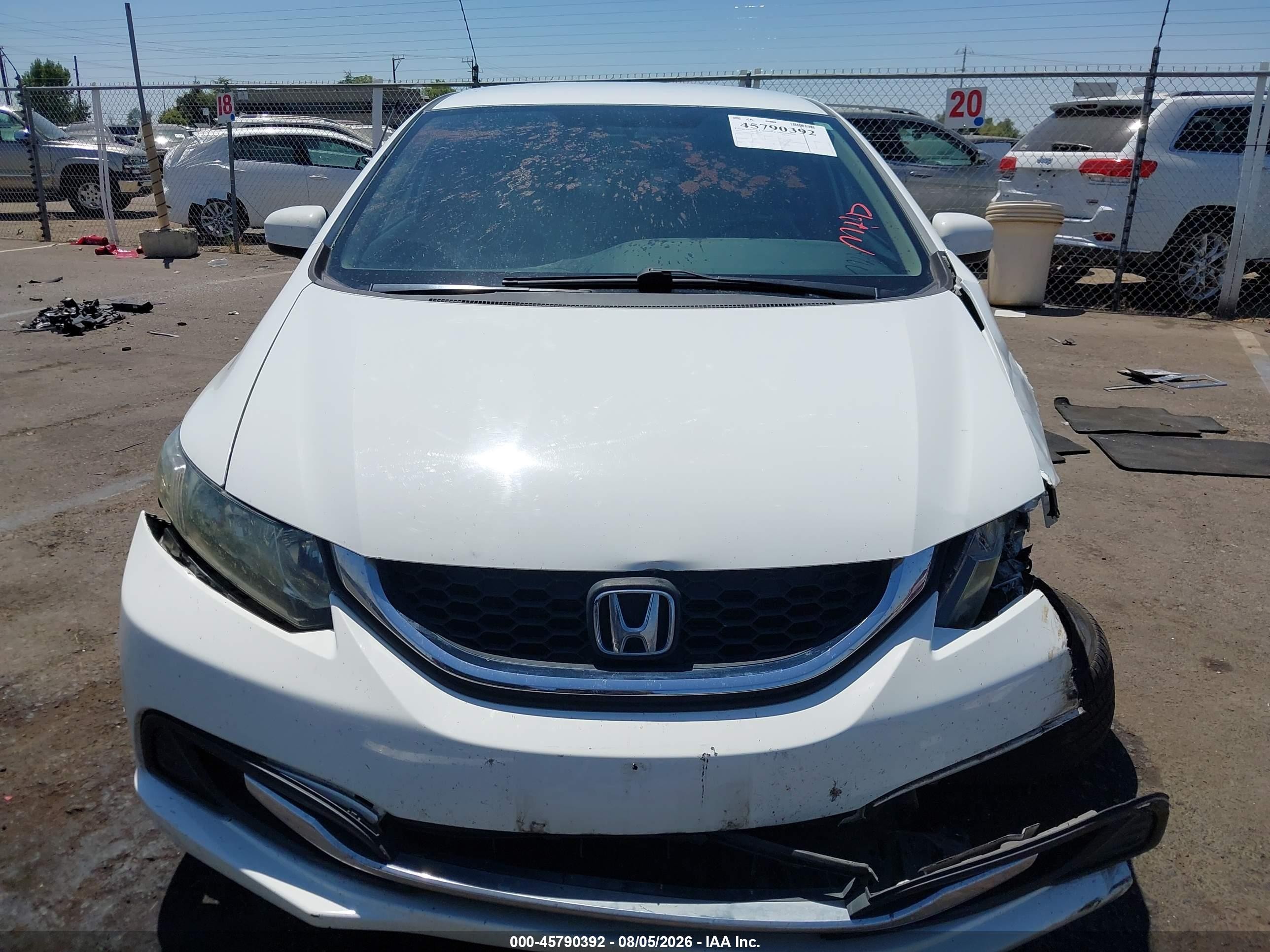 2015 Honda Civic Lx White vin: 19XFB2F59FE201737