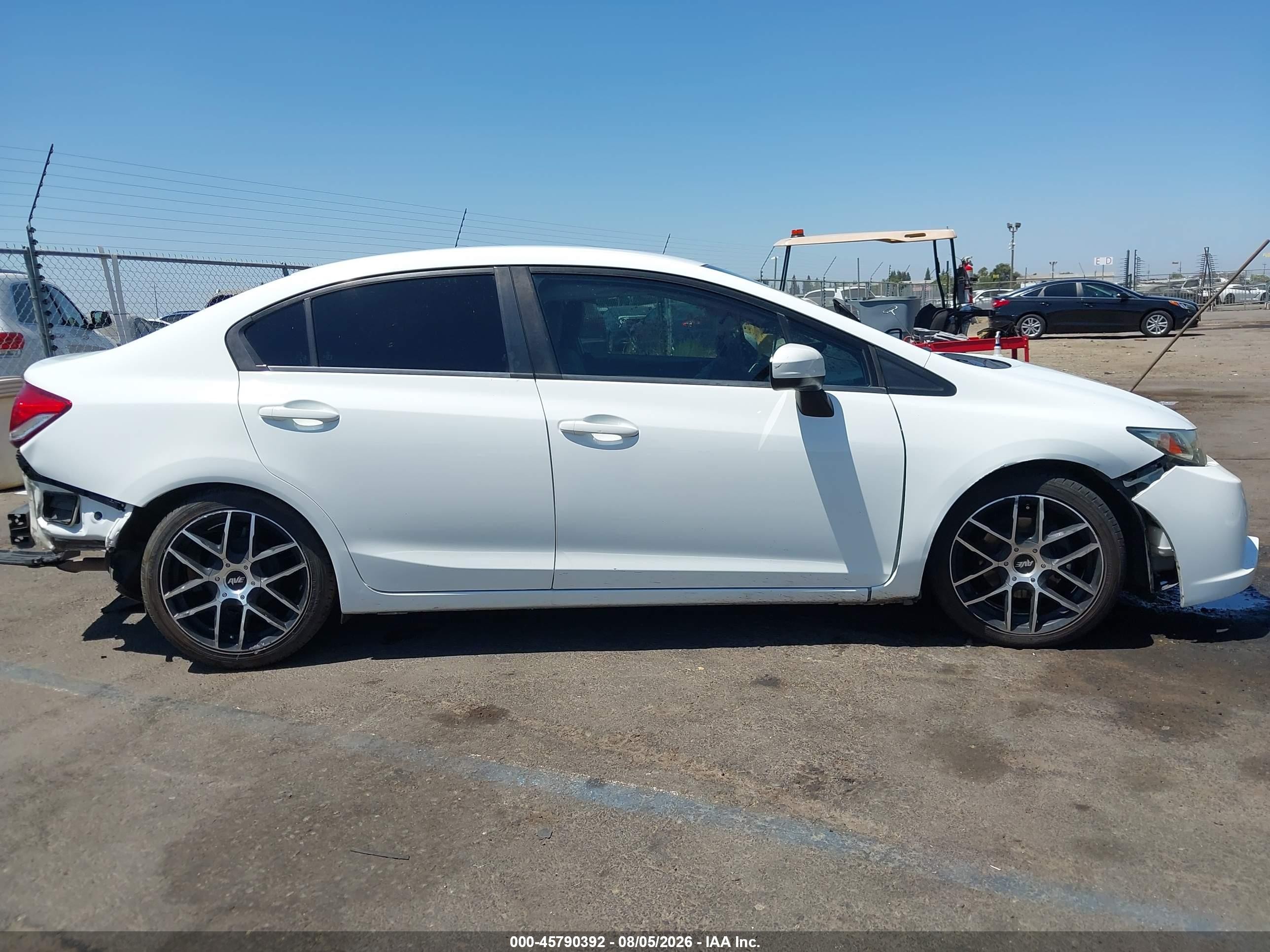 2015 Honda Civic Lx White vin: 19XFB2F59FE201737