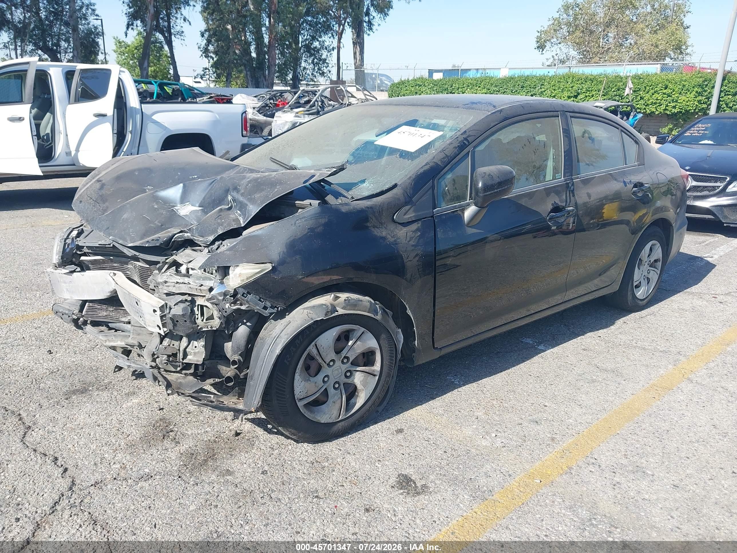 2015 Honda Civic Lx Black vin: 19XFB2F59FE203942