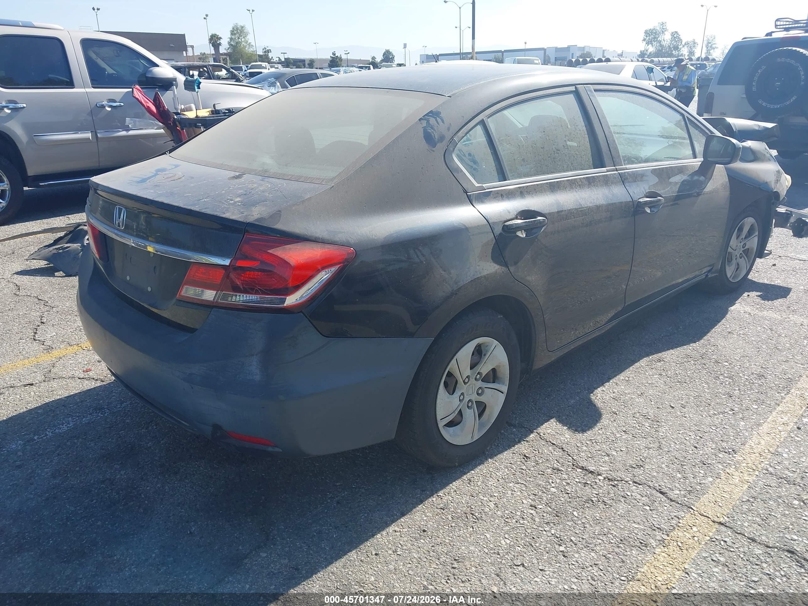 2015 Honda Civic Lx Black vin: 19XFB2F59FE203942