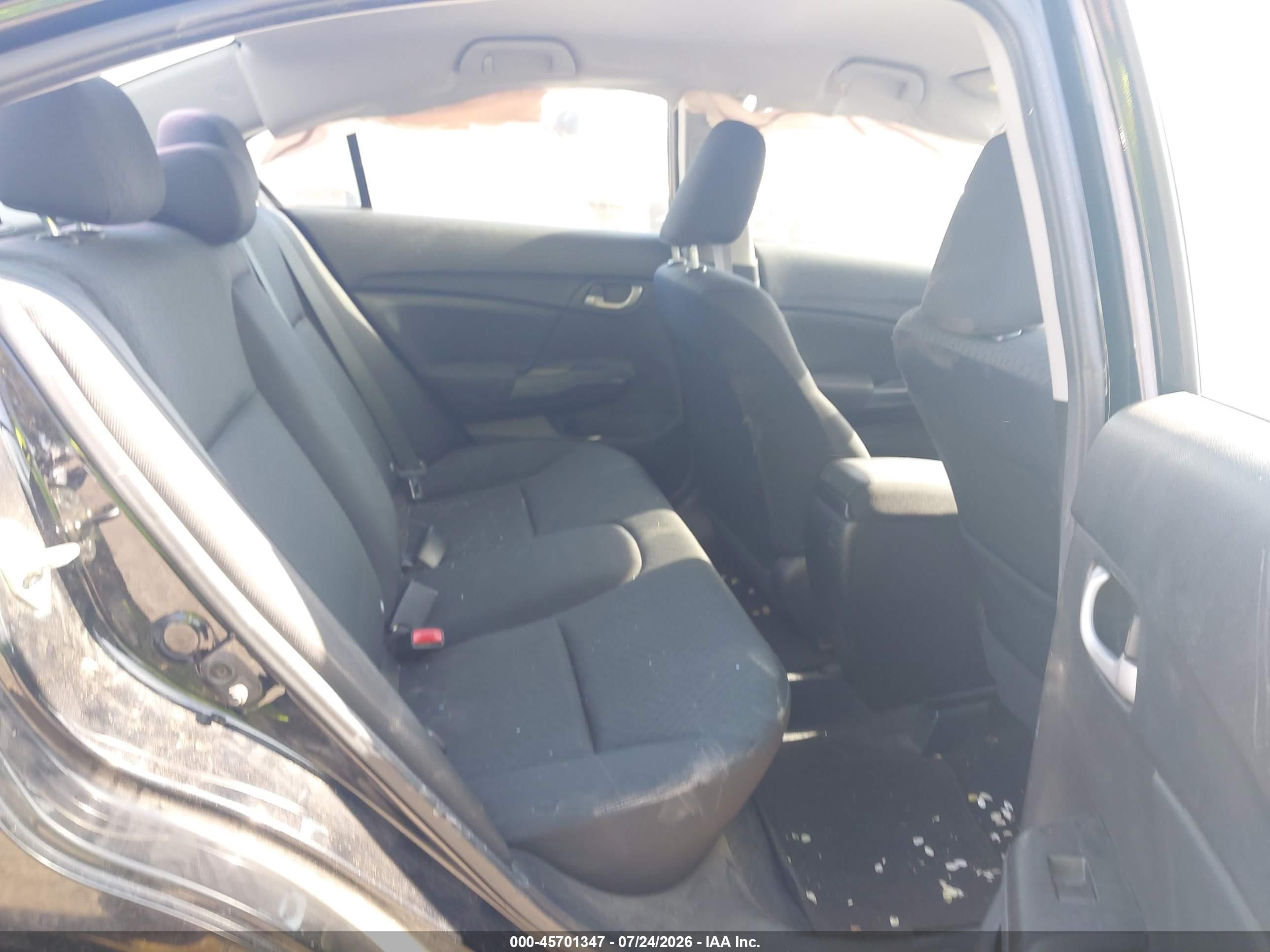 2015 Honda Civic Lx Black vin: 19XFB2F59FE203942