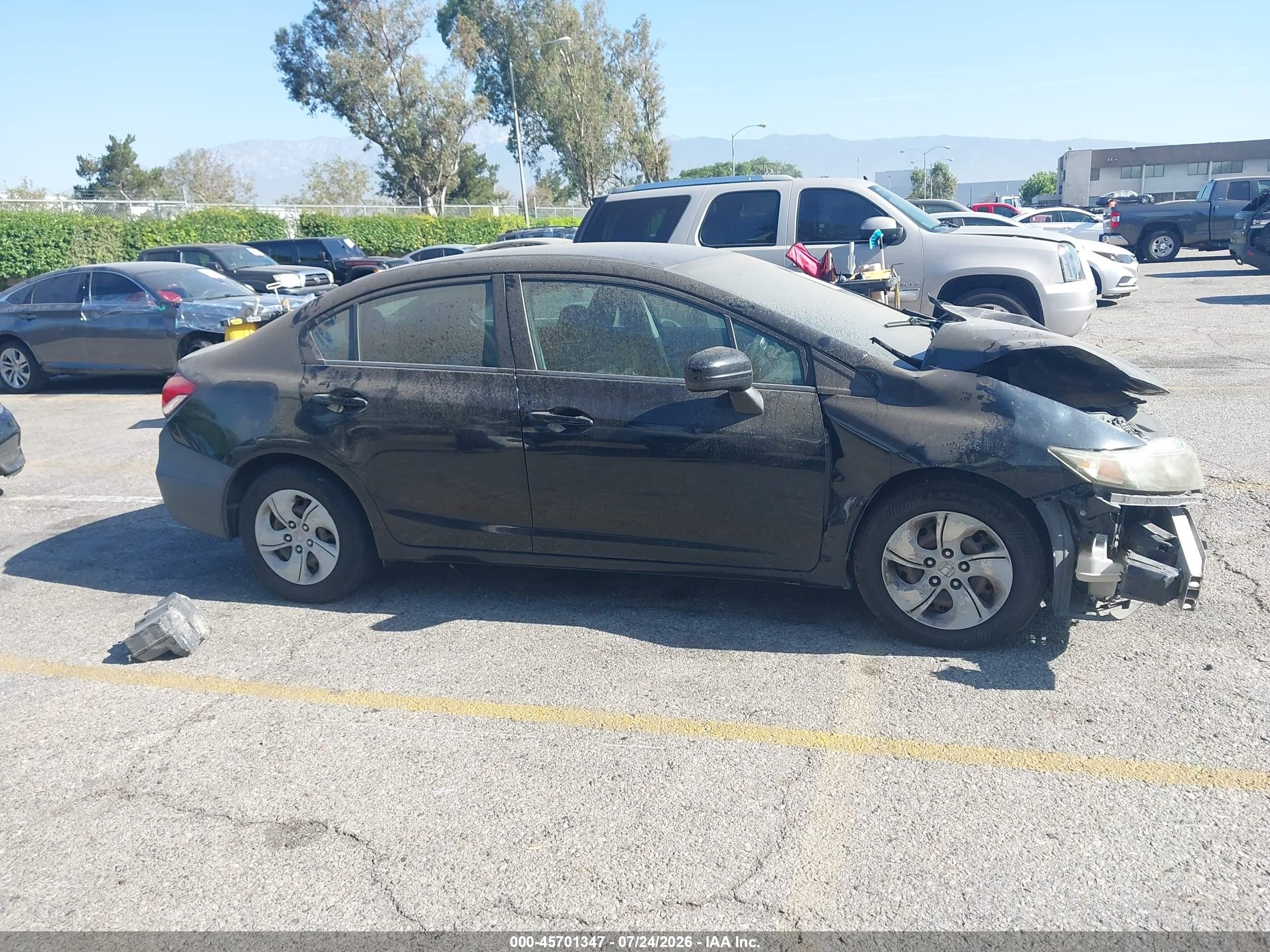 2015 Honda Civic Lx Black vin: 19XFB2F59FE203942