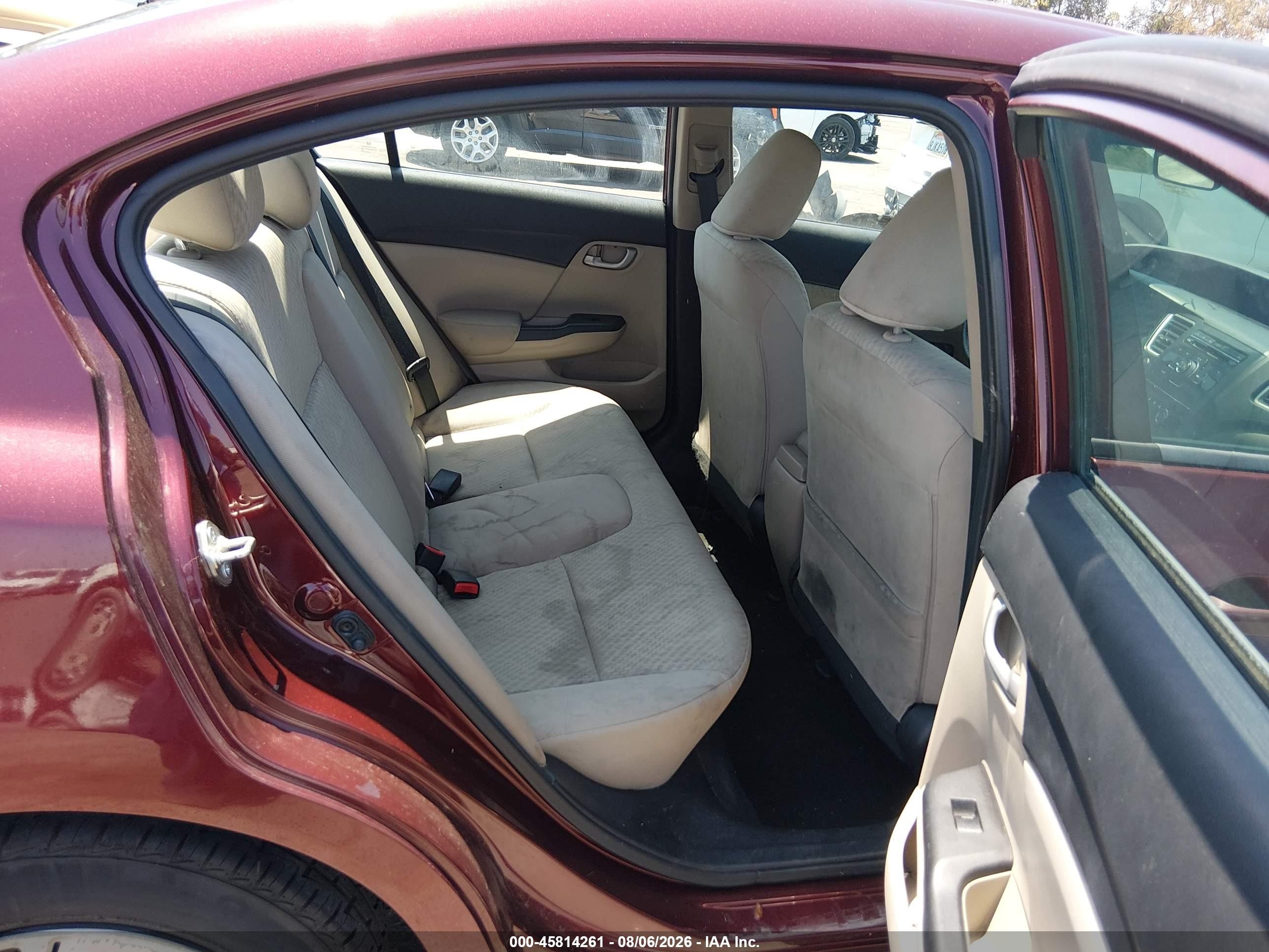 2015 Honda Civic Lx Бордовый vin: 19XFB2F59FE210986