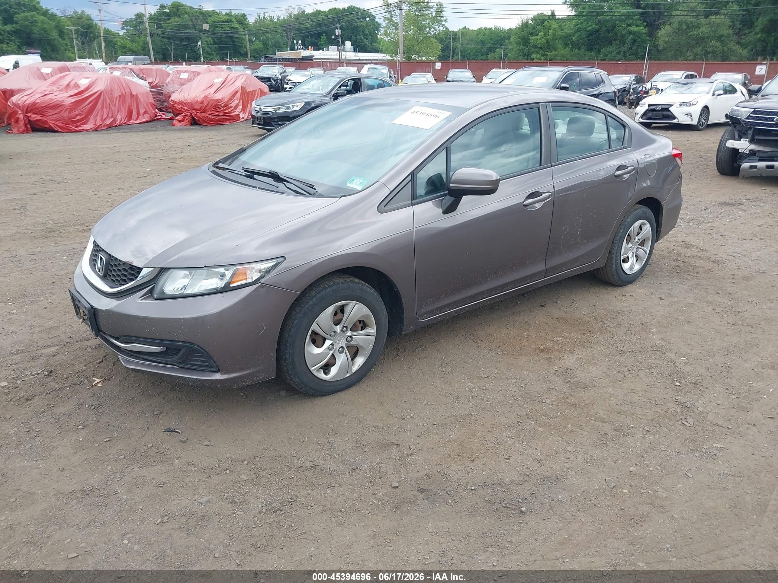 2015 Honda Civic Lx Gray vin: 19XFB2F59FE218442
