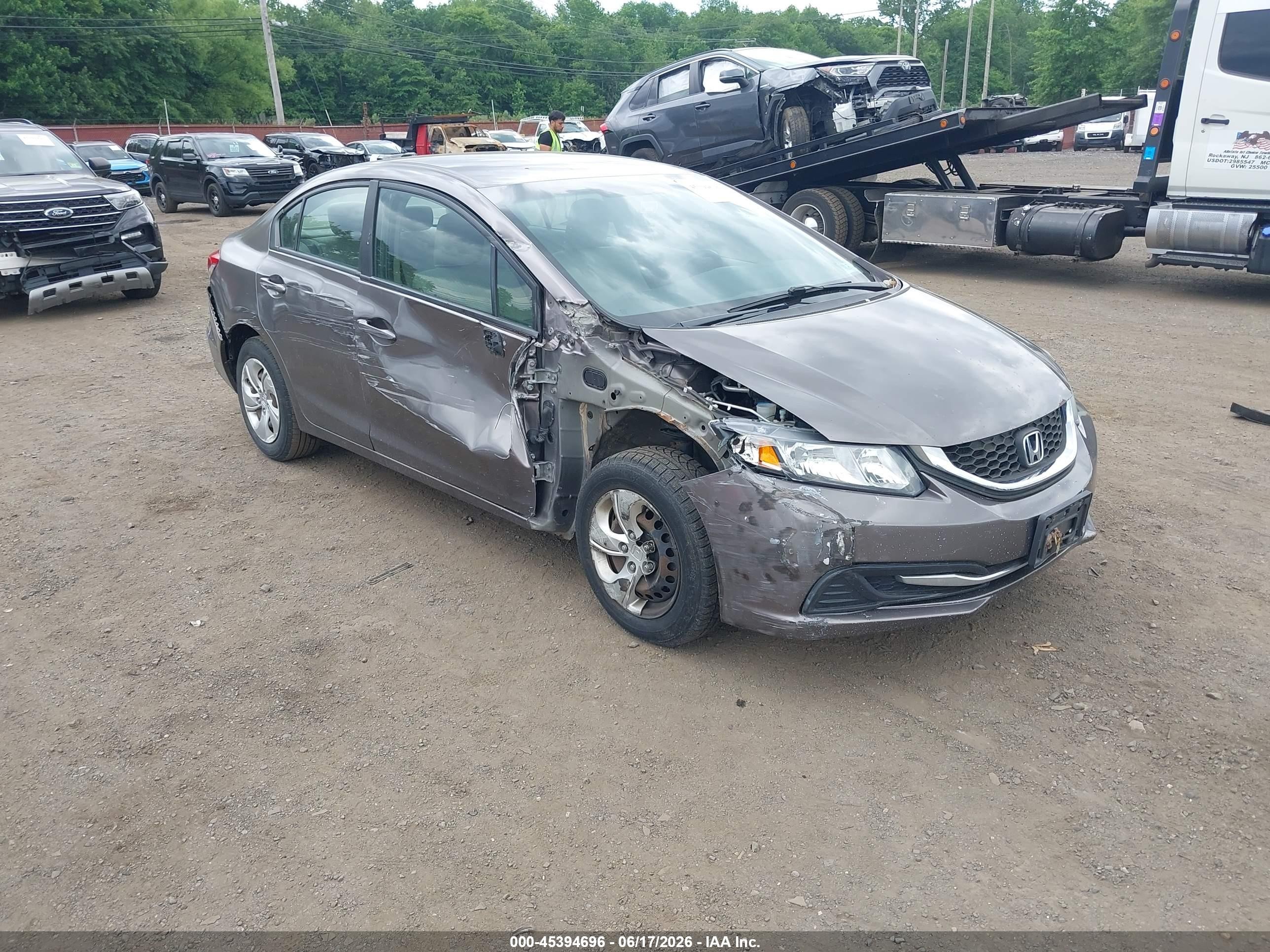 2015 Honda Civic Lx Gray vin: 19XFB2F59FE218442