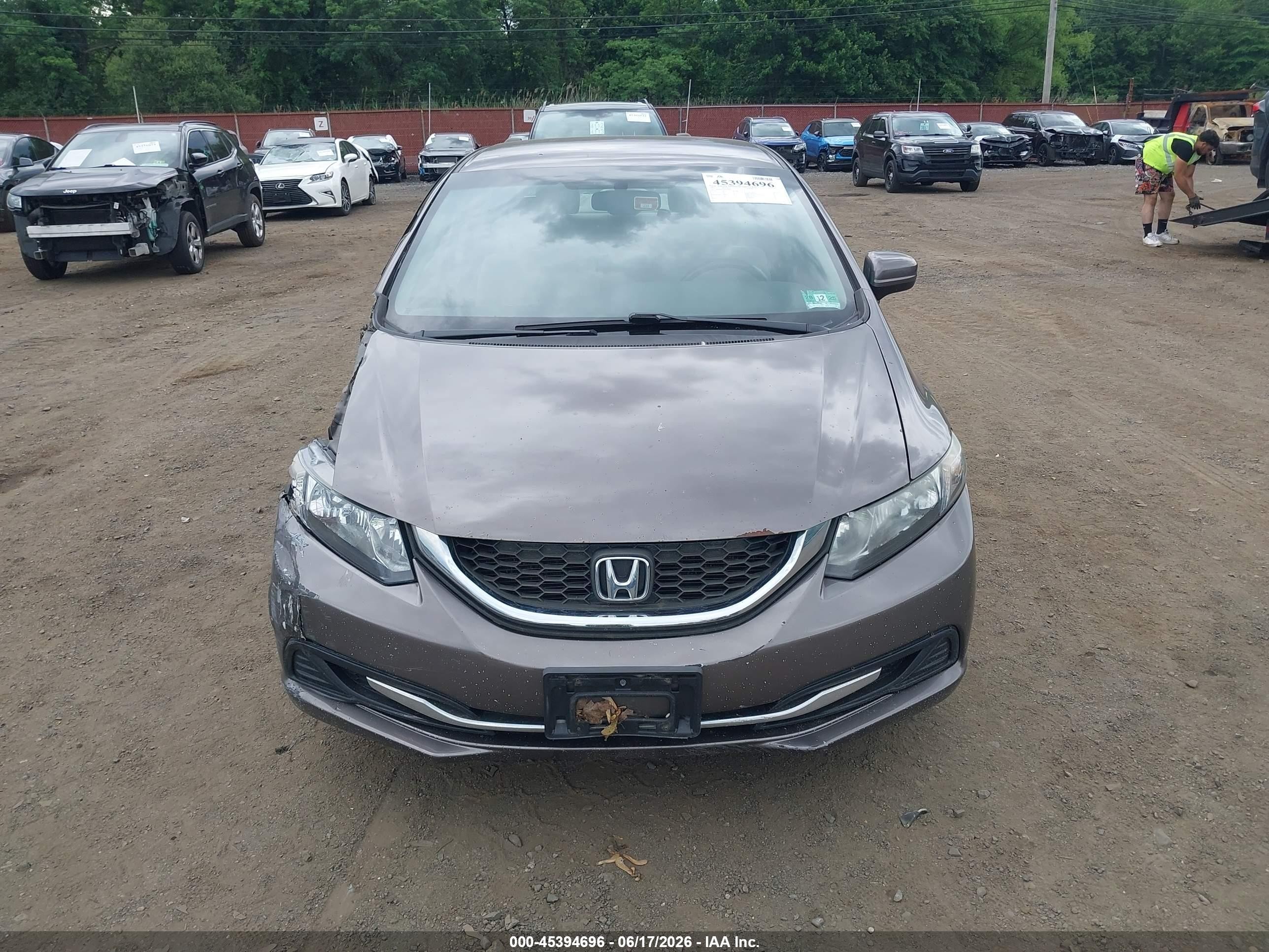 2015 Honda Civic Lx Gray vin: 19XFB2F59FE218442