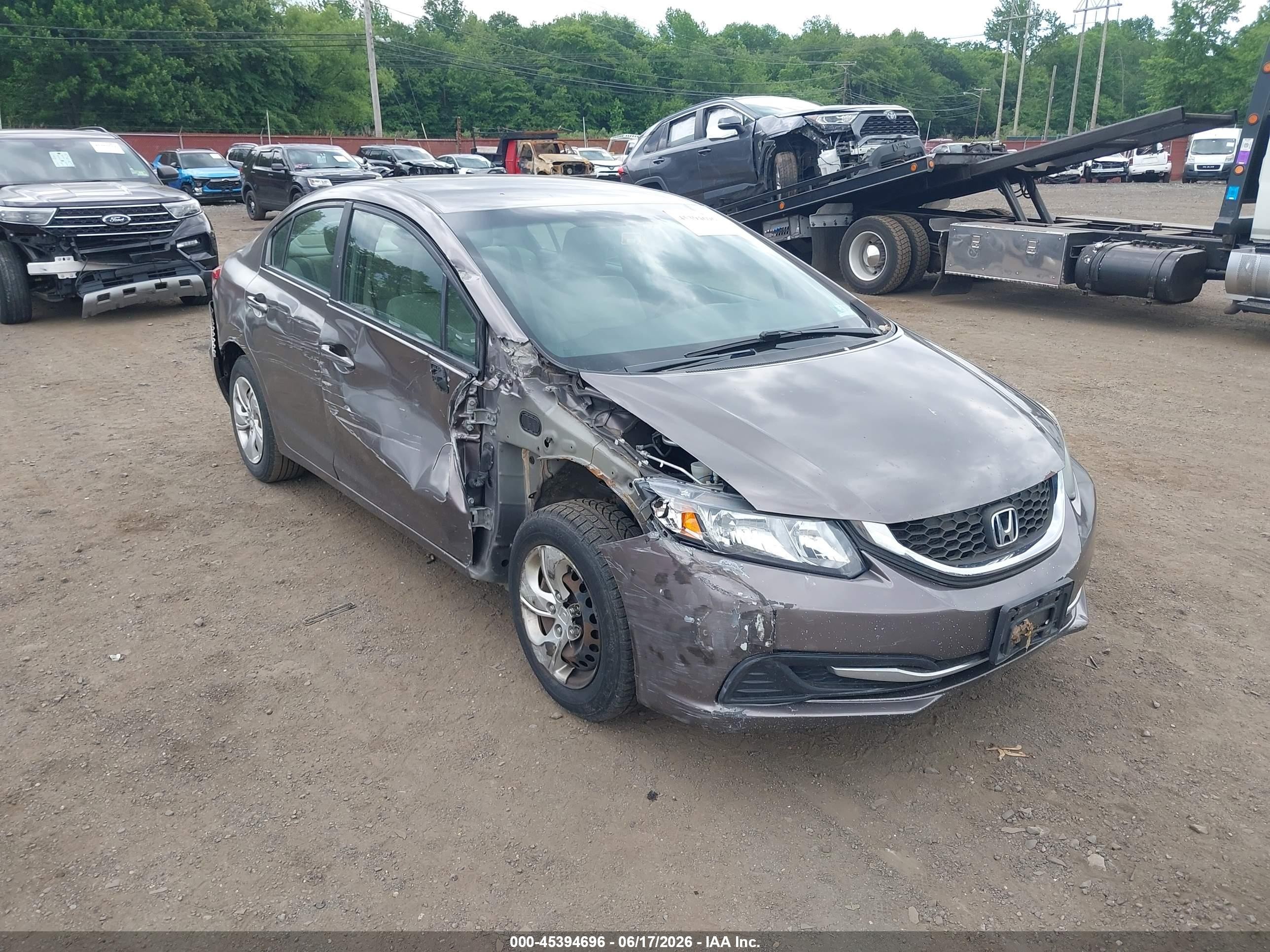 2015 Honda Civic Lx Gray vin: 19XFB2F59FE218442