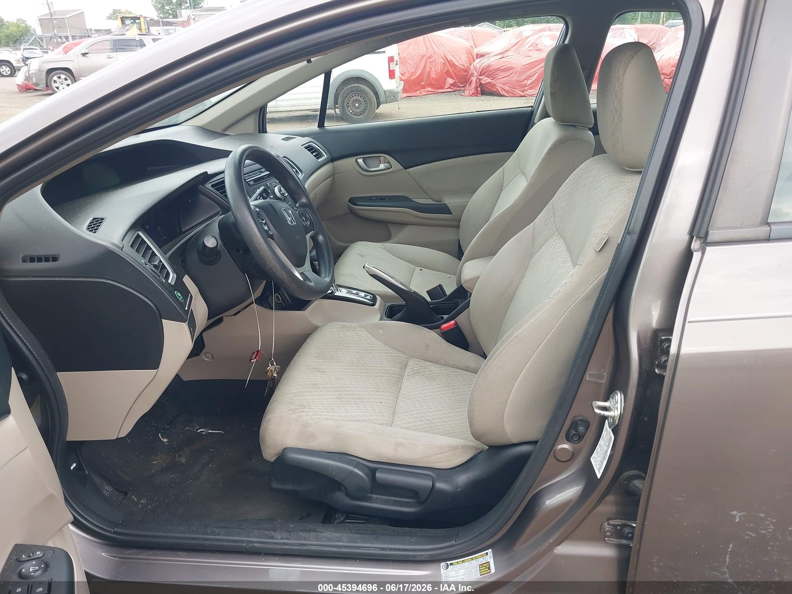 2015 Honda Civic Lx Gray vin: 19XFB2F59FE218442