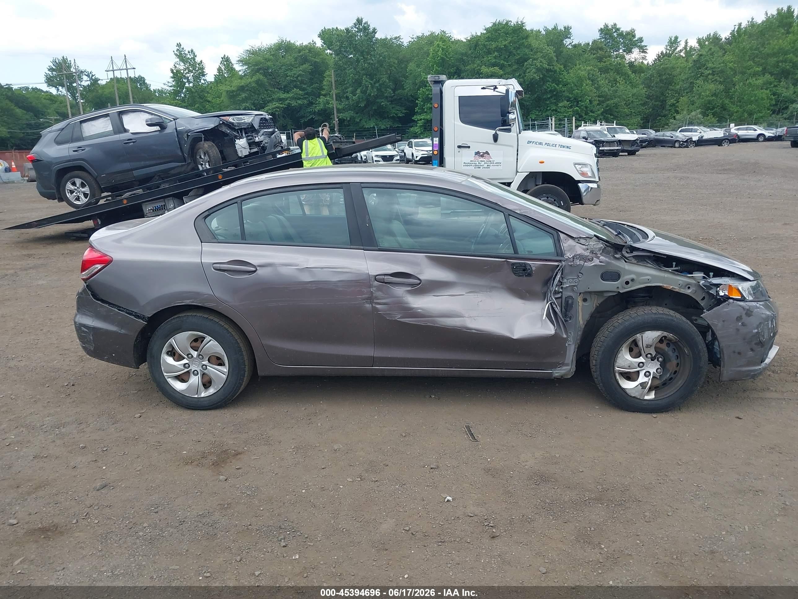 2015 Honda Civic Lx Gray vin: 19XFB2F59FE218442