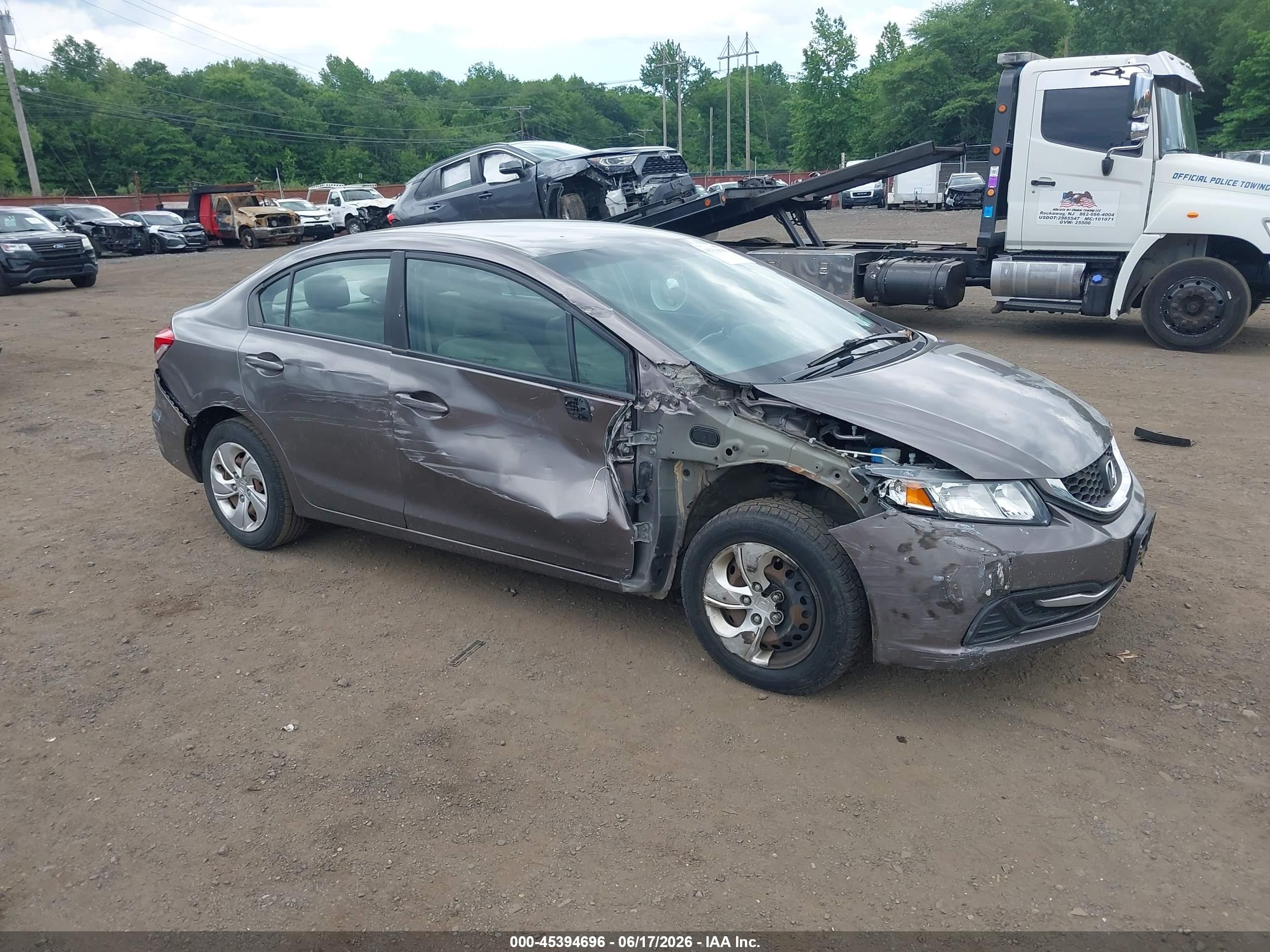 2015 Honda Civic Lx Gray vin: 19XFB2F59FE218442