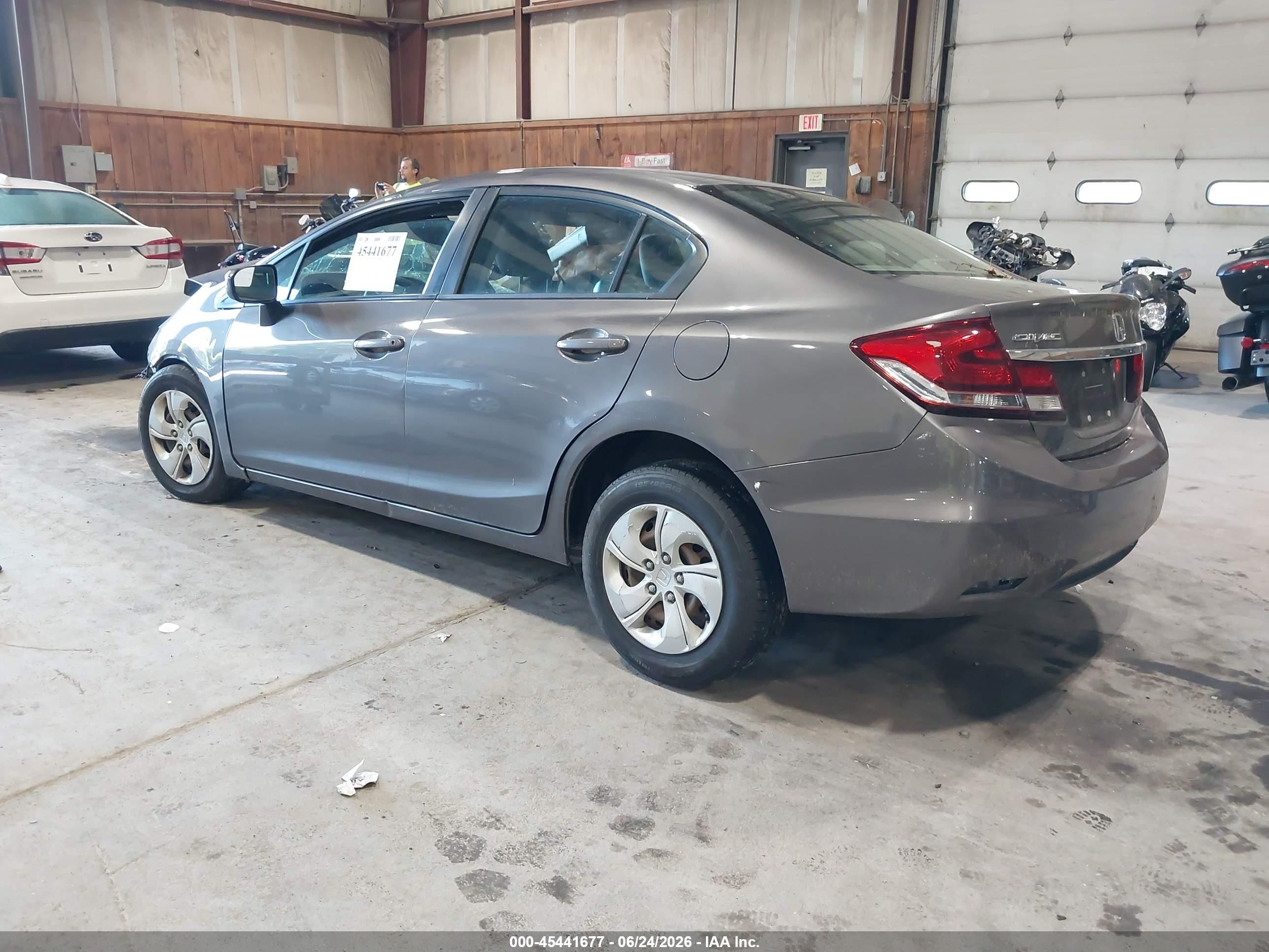 2015 Honda Civic Lx Gray vin: 19XFB2F59FE227609