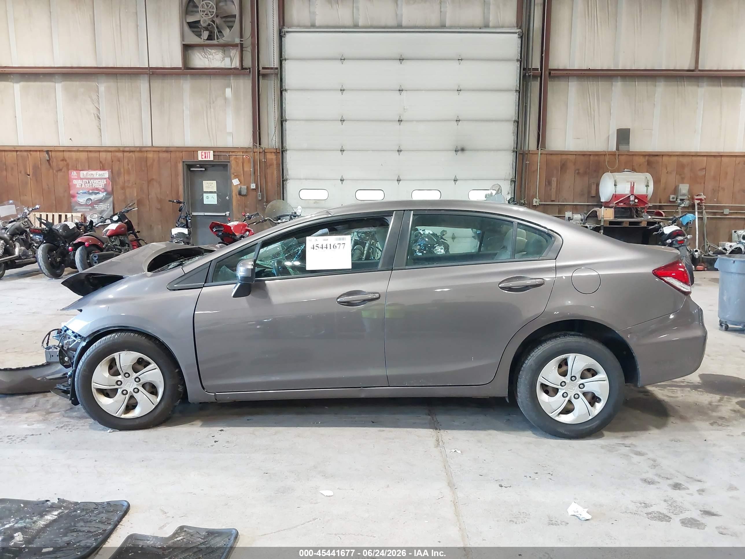 2015 Honda Civic Lx Gray vin: 19XFB2F59FE227609