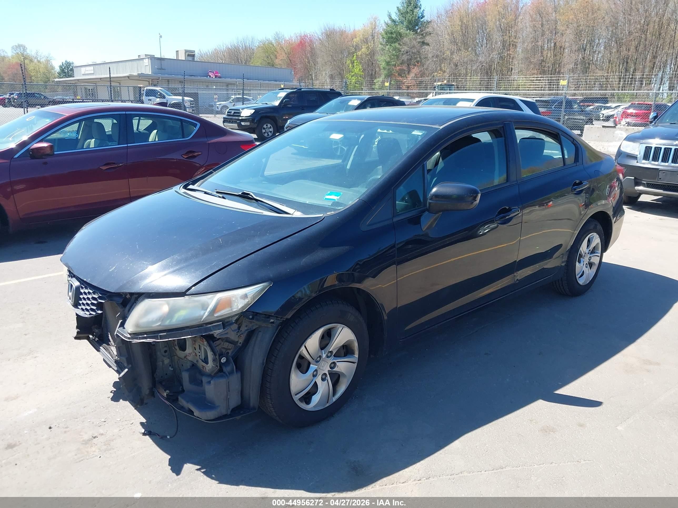 2015 Honda Civic Lx Black vin: 19XFB2F59FE231403