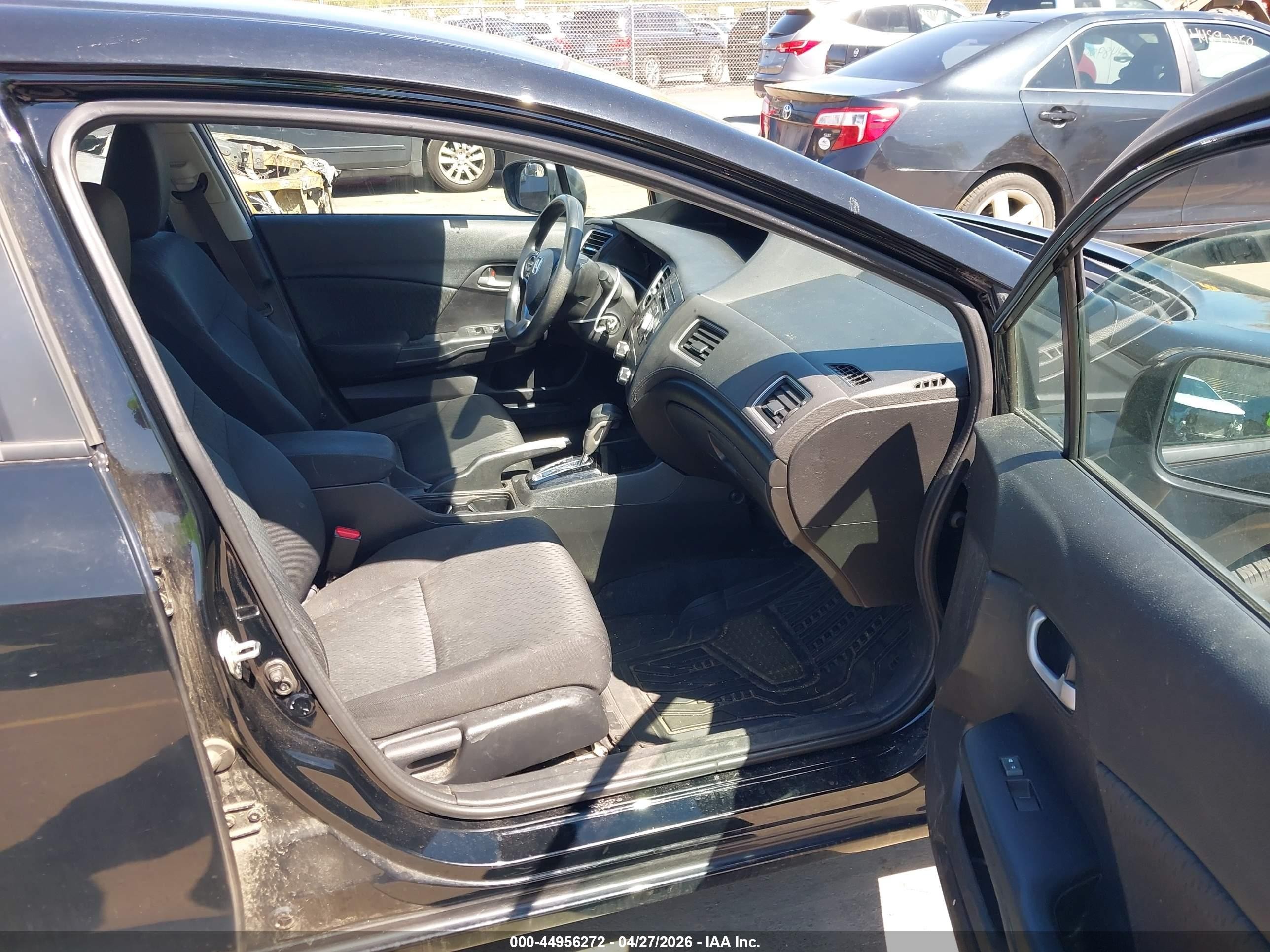2015 Honda Civic Lx Black vin: 19XFB2F59FE231403