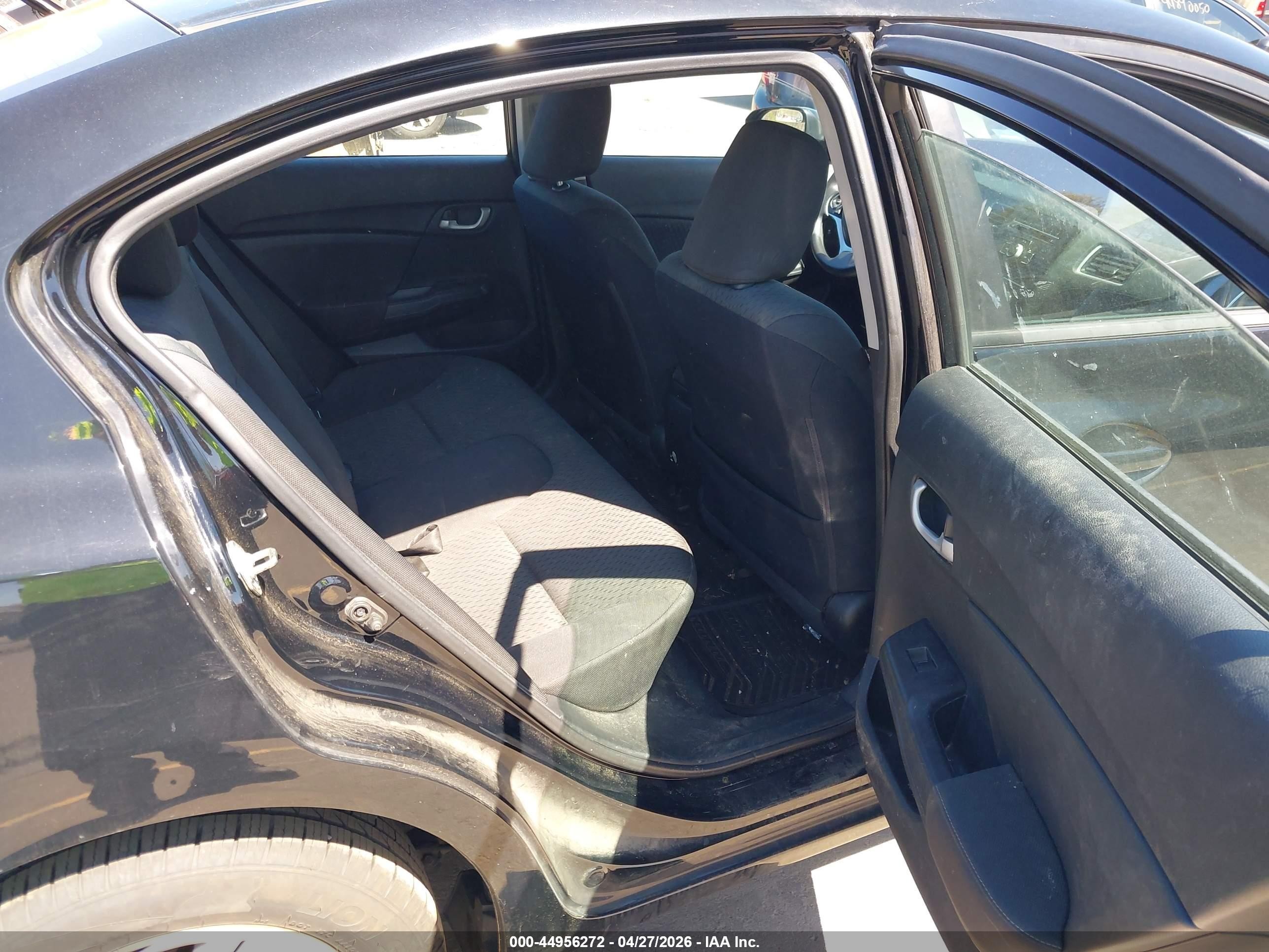 2015 Honda Civic Lx Black vin: 19XFB2F59FE231403