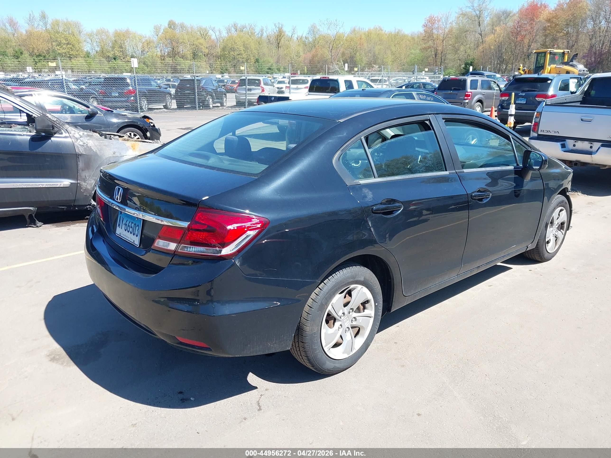 2015 Honda Civic Lx Black vin: 19XFB2F59FE231403