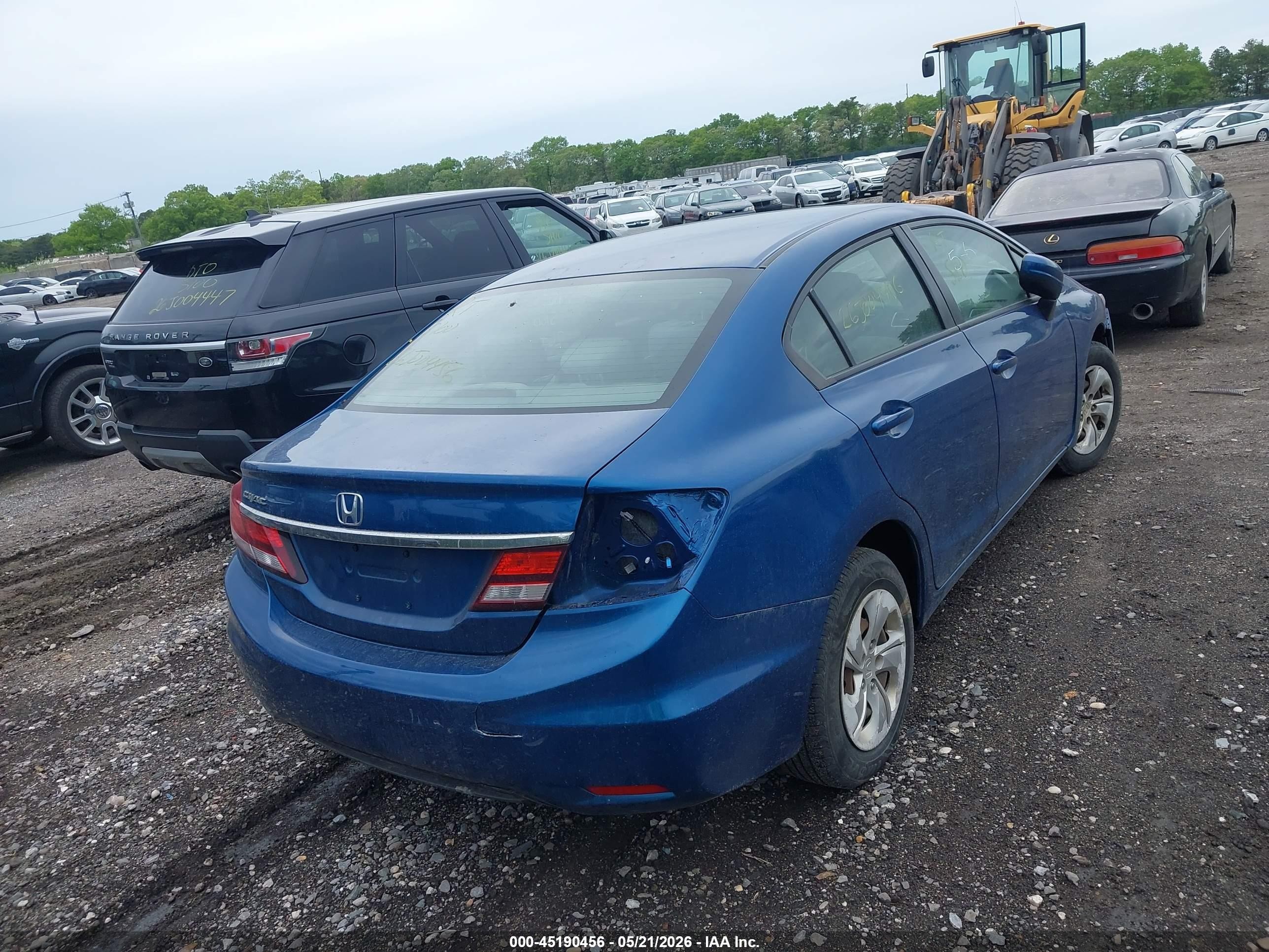2015 Honda Civic Lx Blue vin: 19XFB2F59FE252929