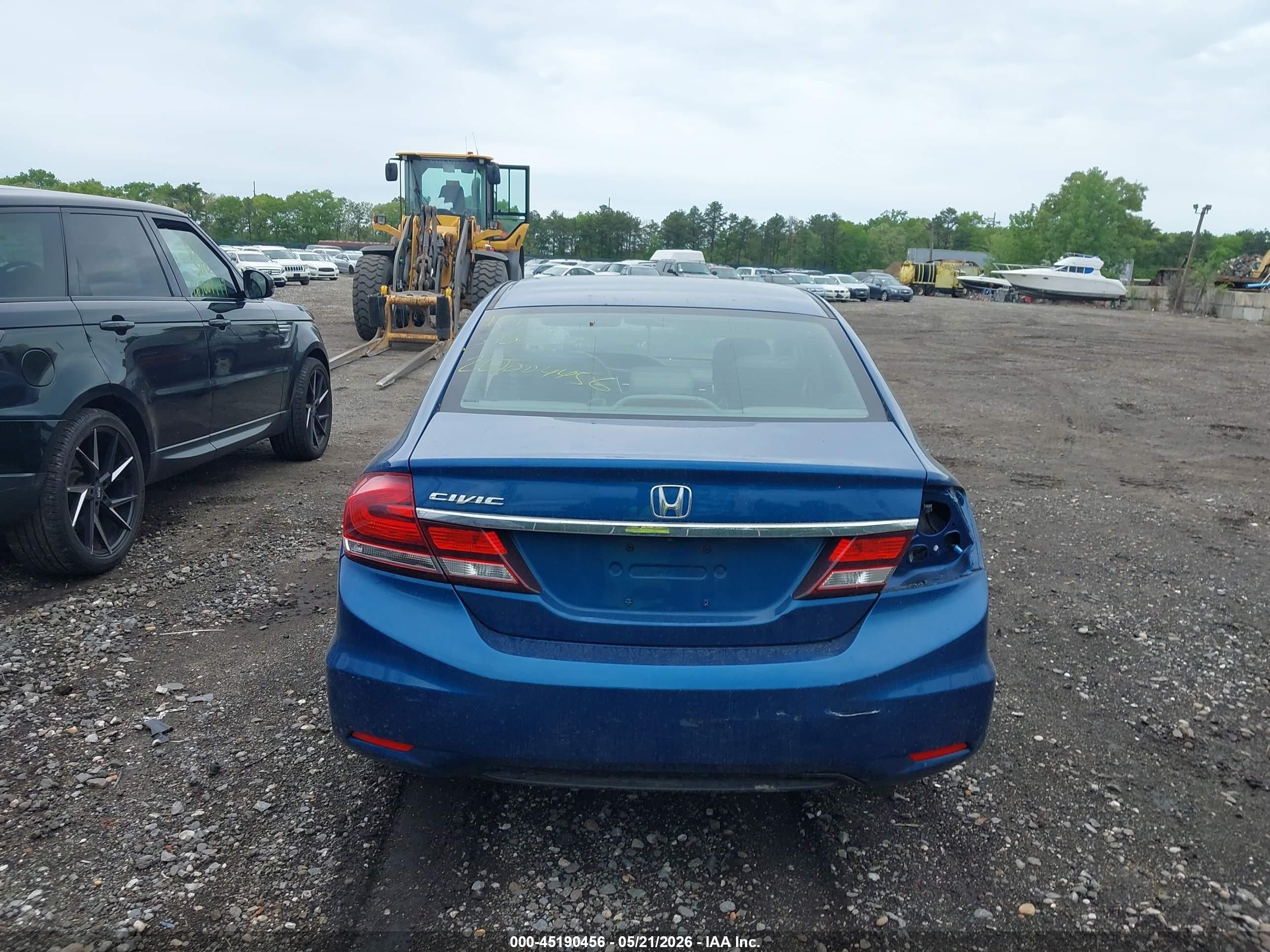 2015 Honda Civic Lx Blue vin: 19XFB2F59FE252929