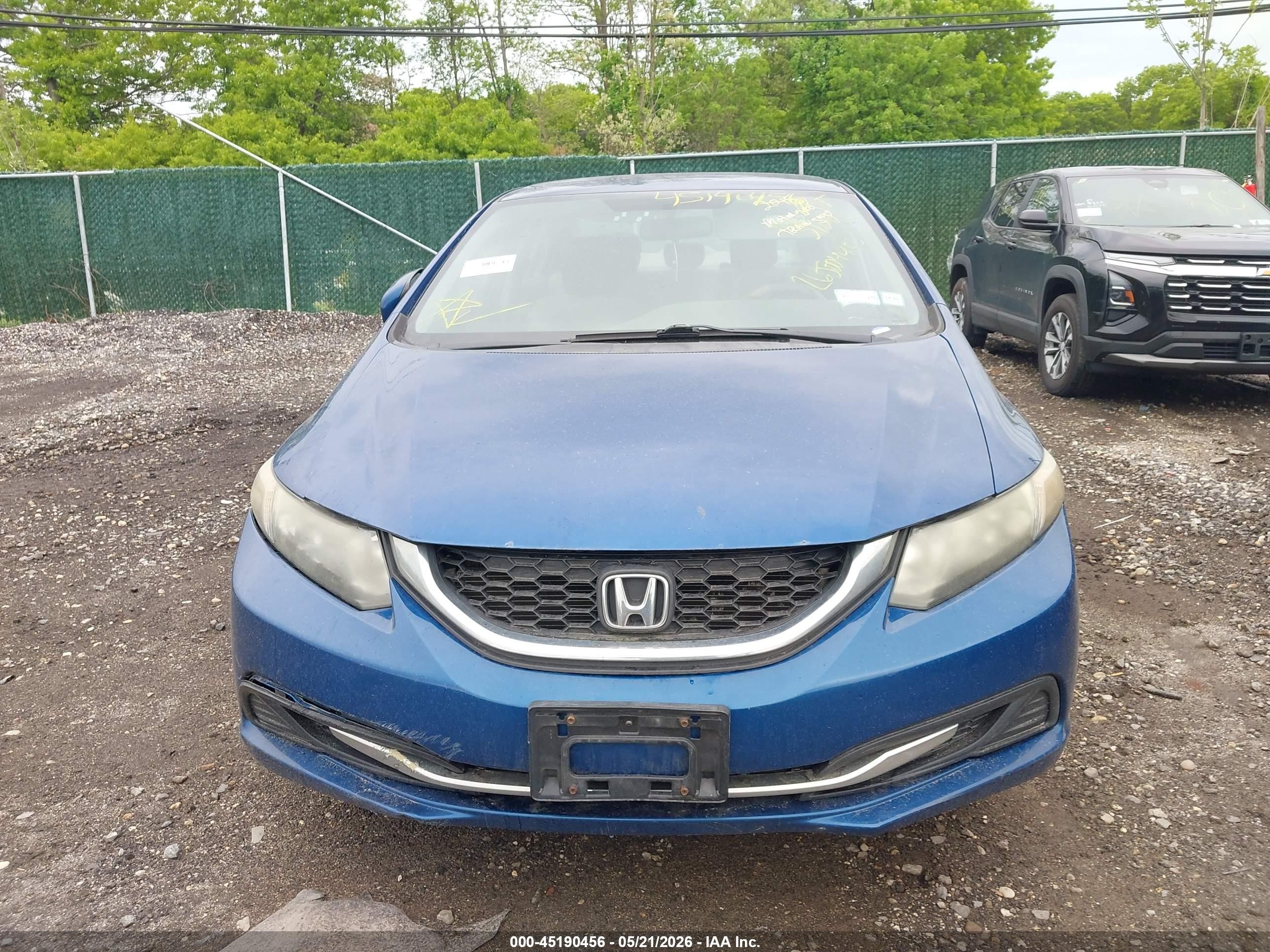 2015 Honda Civic Lx Blue vin: 19XFB2F59FE252929