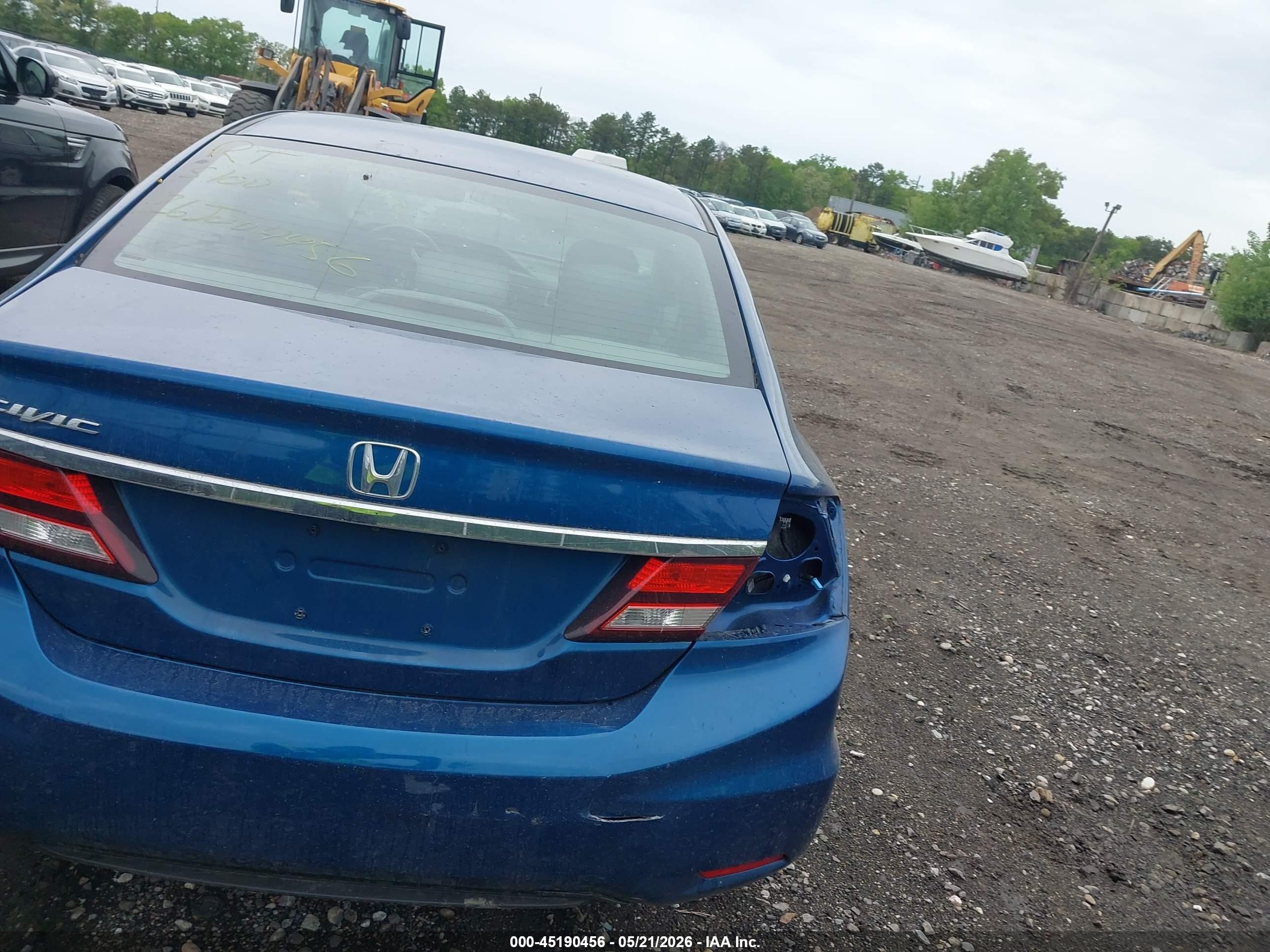 2015 Honda Civic Lx Blue vin: 19XFB2F59FE252929