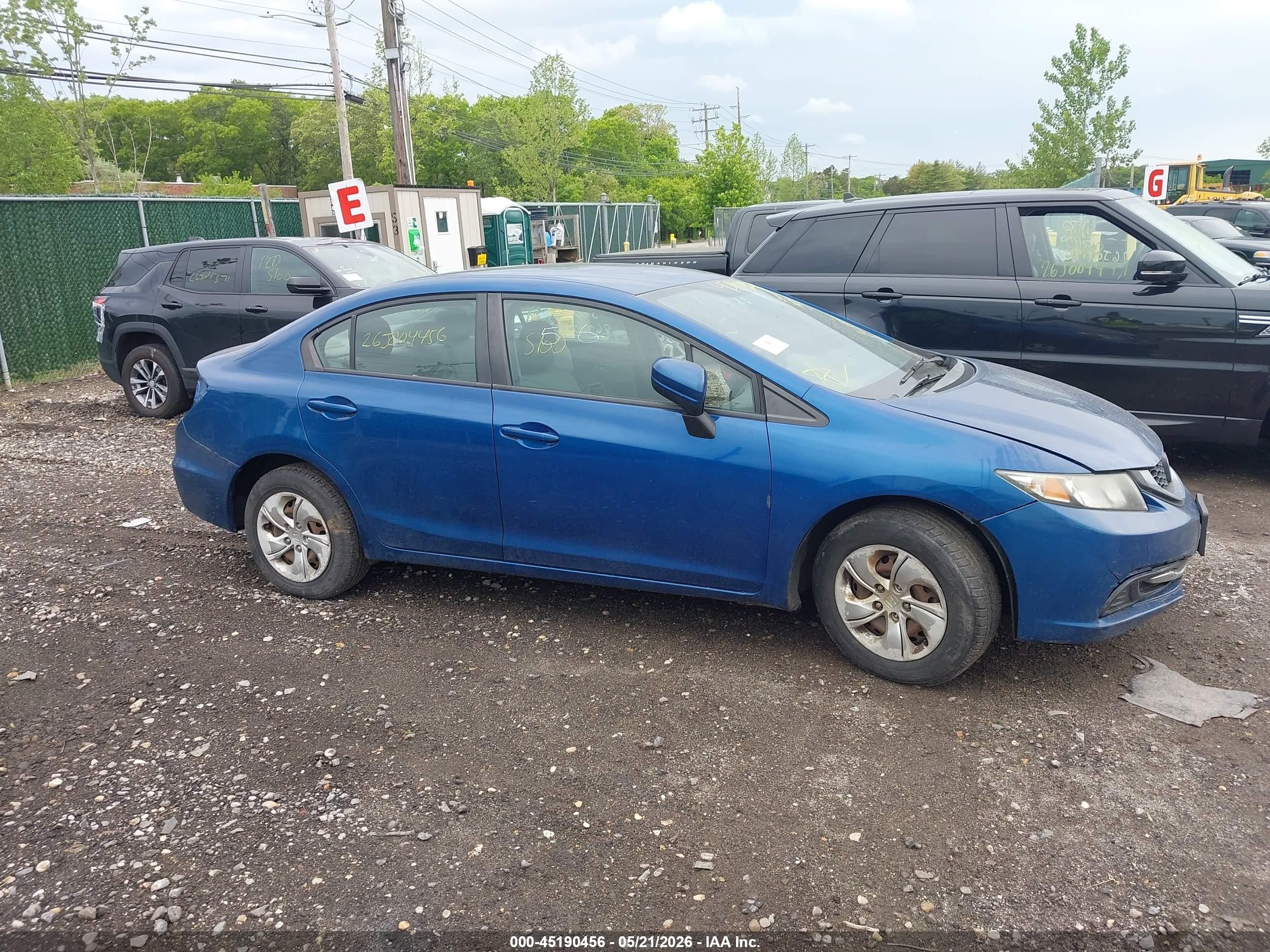 2015 Honda Civic Lx Blue vin: 19XFB2F59FE252929