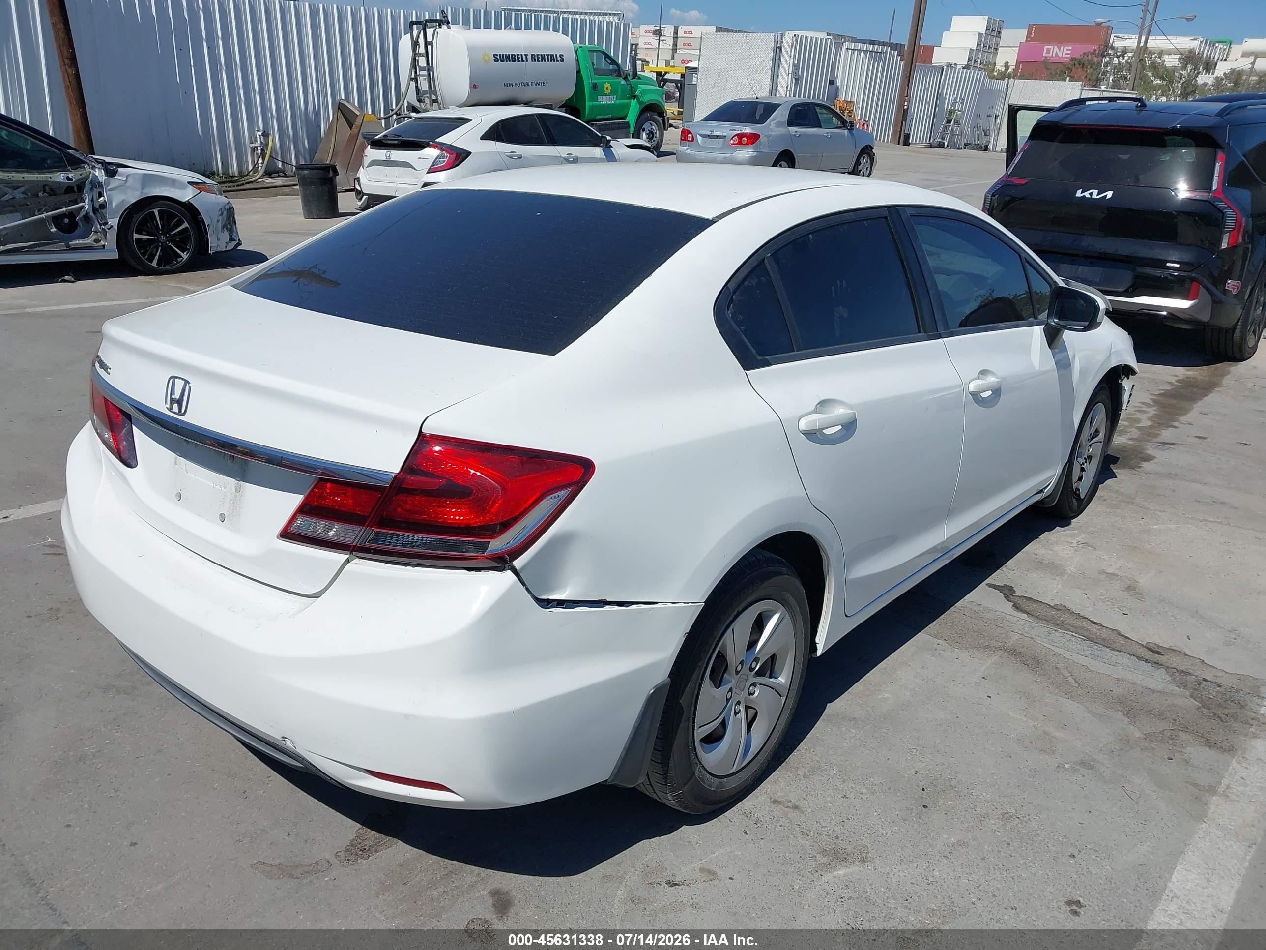 2015 Honda Civic Lx White vin: 19XFB2F59FE270928